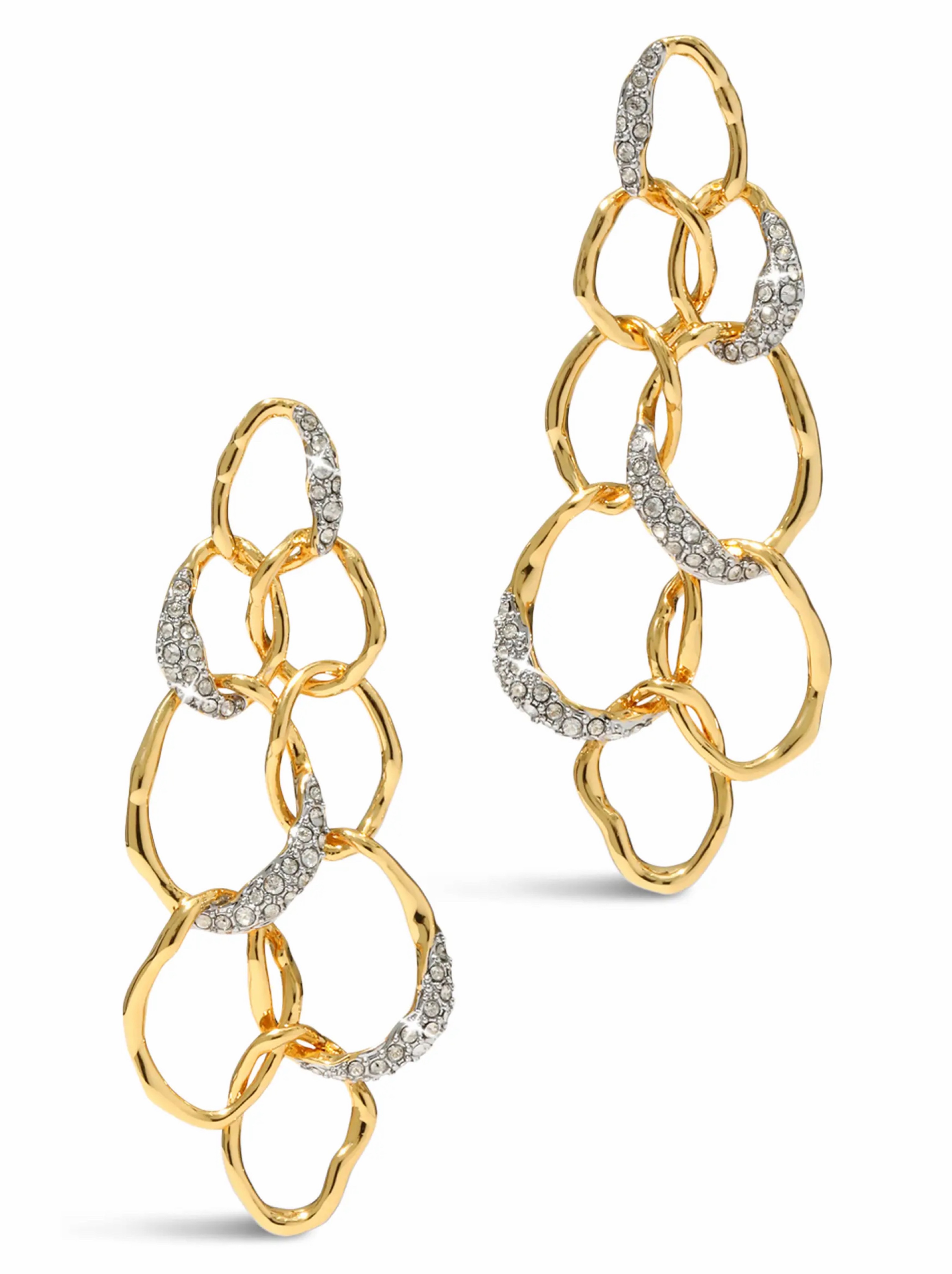 Alexis Bittar Solanales Crystal Linked Orb Drop Earrings