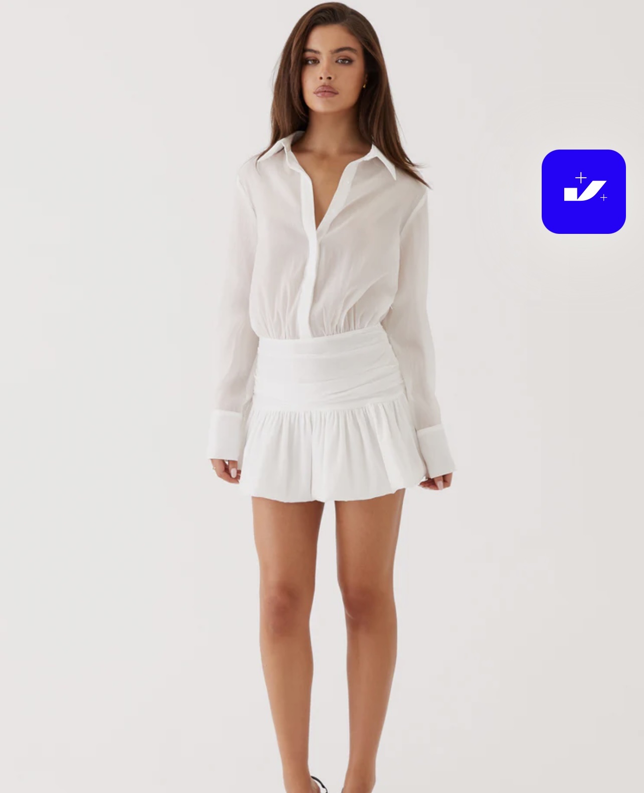 peppermayo shirt dress White Sorority Dress | Calipso Shirt Dress