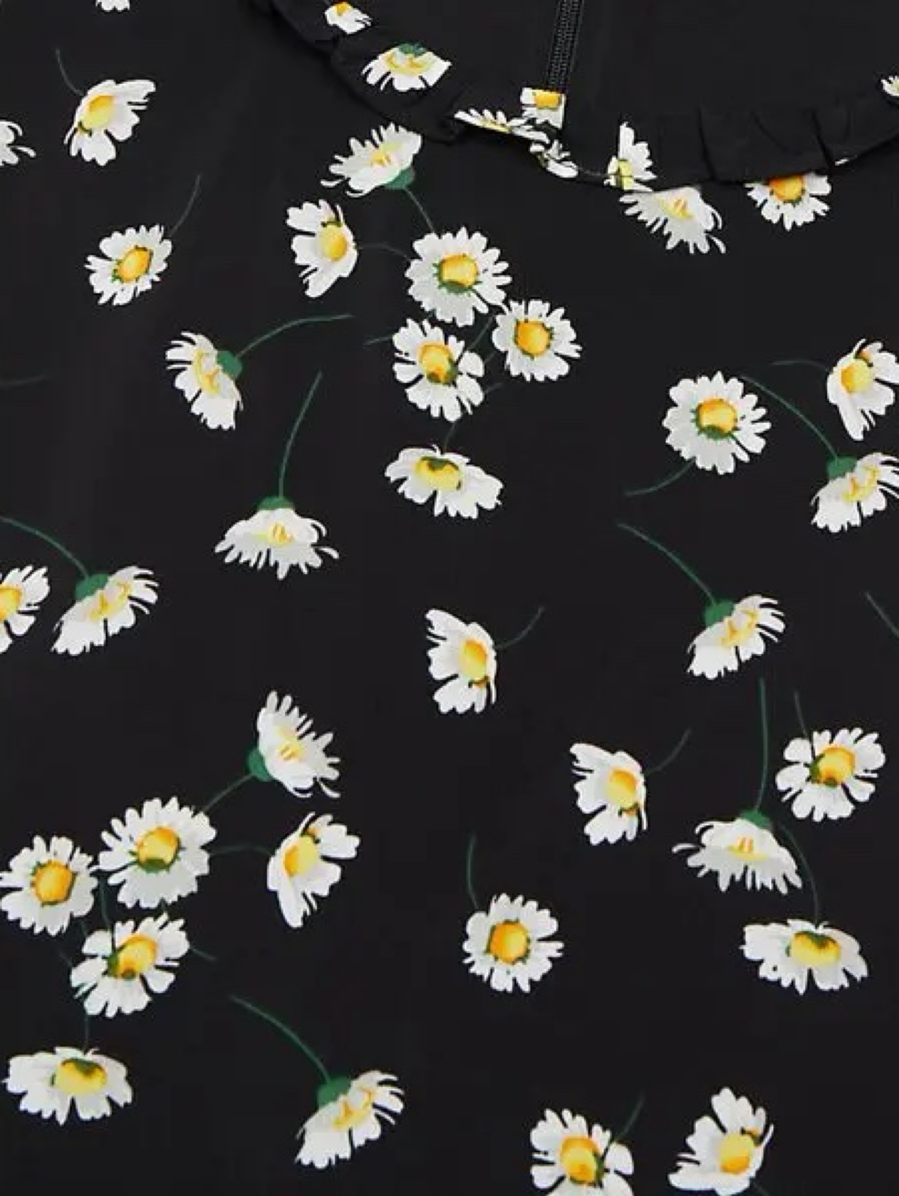 the kooples floral midi dress The Kooples Black Daisy Floral Asymmetrical Midi Dress by The Kooples