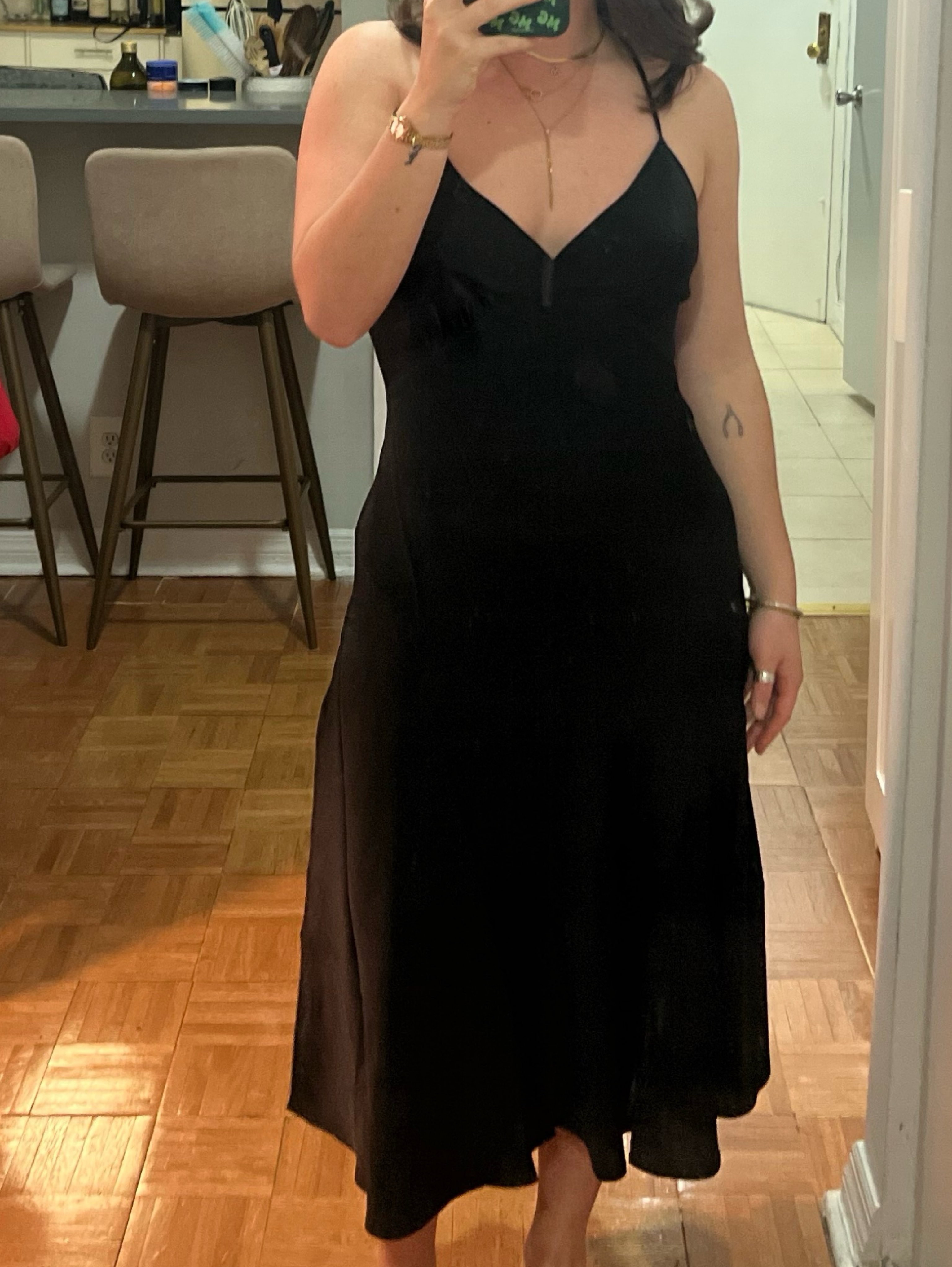 Black Dress with side slit