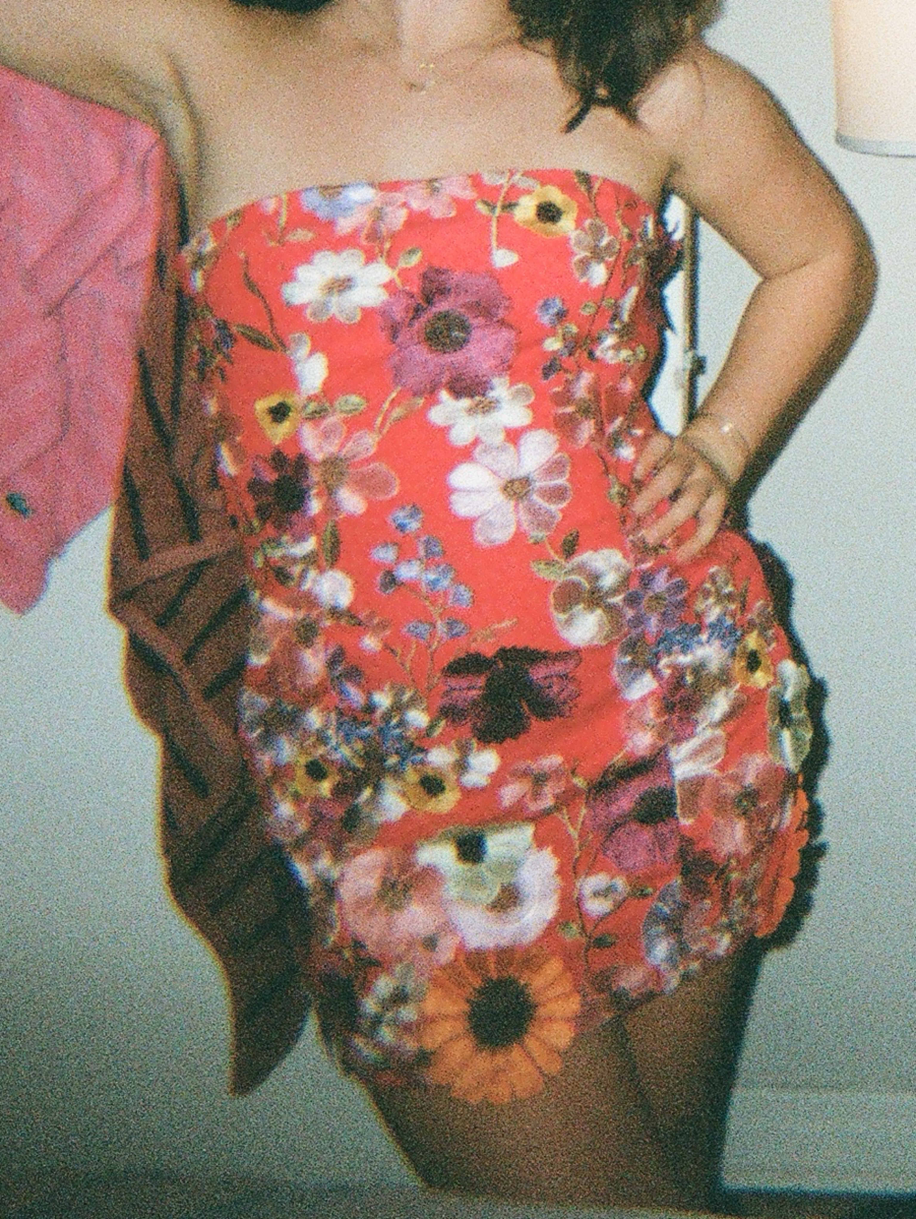 Flower Appliqué Mini Dress