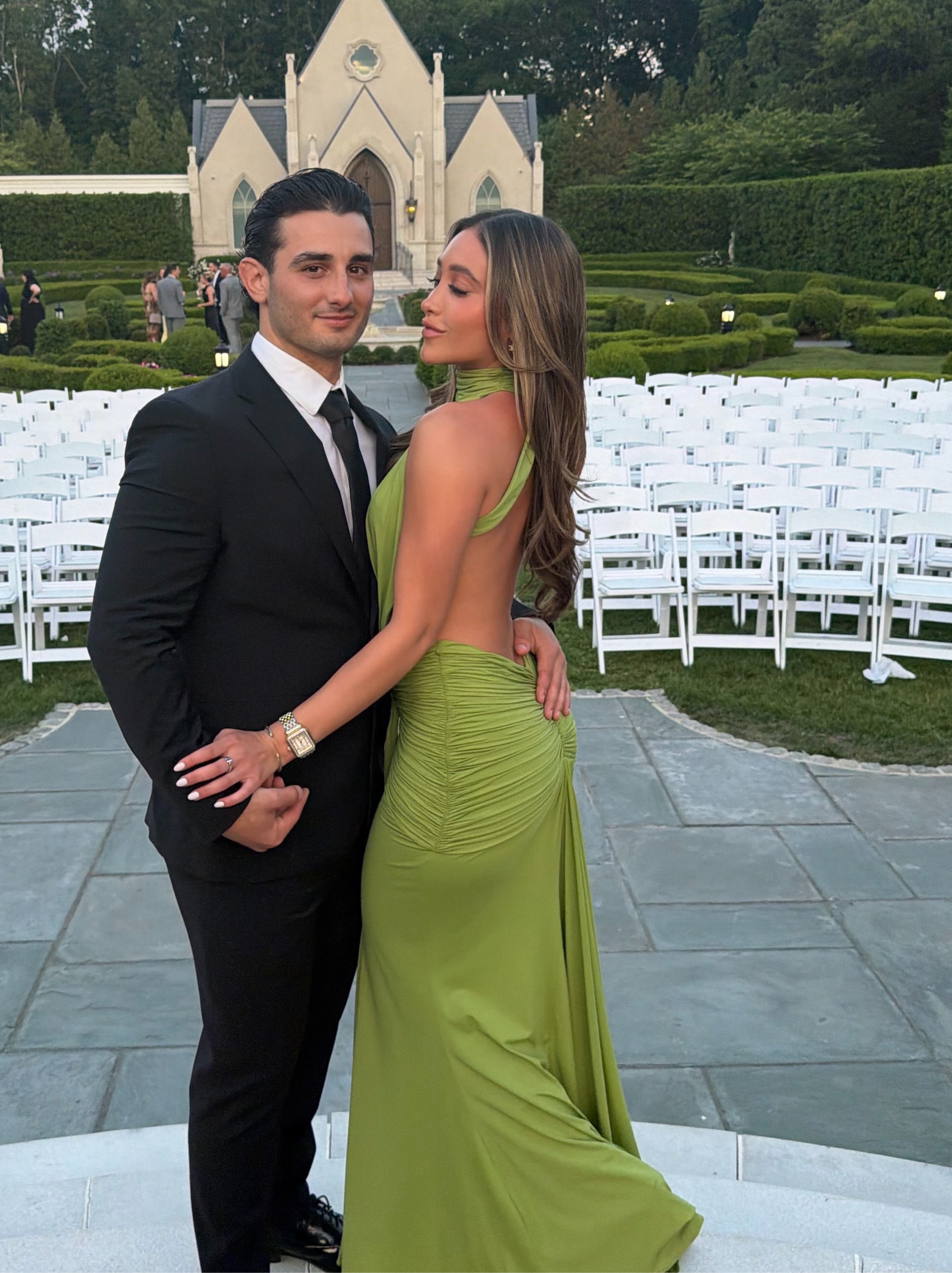 neon green halter dress Sesidy Neon Lime Halter Neck Bandage Dress
