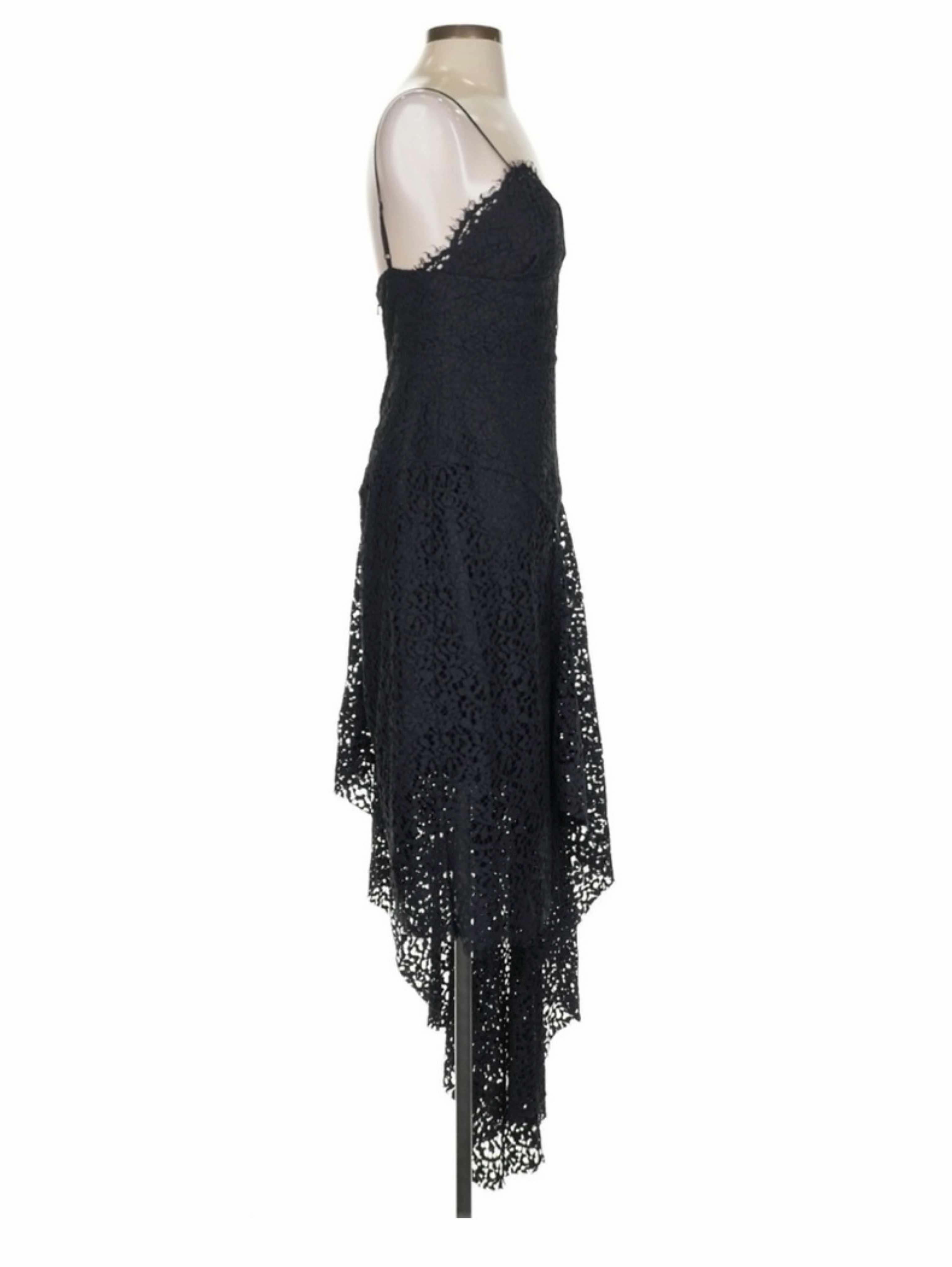 milly black lace dress Milly Kait Strapless Lace Midi Dress
