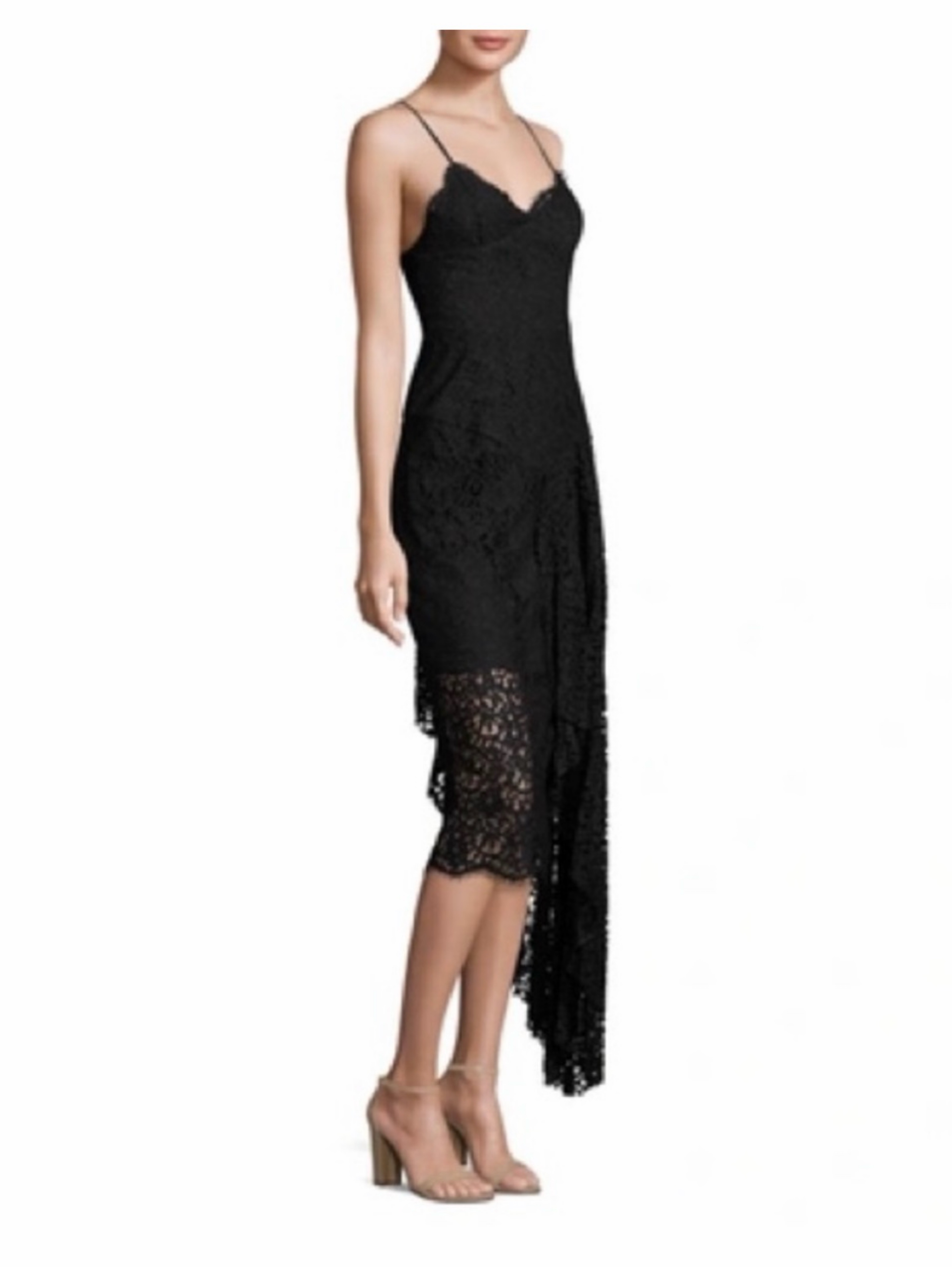 milly black lace dress Yasmin Daisy Lace Mini Dress in Black