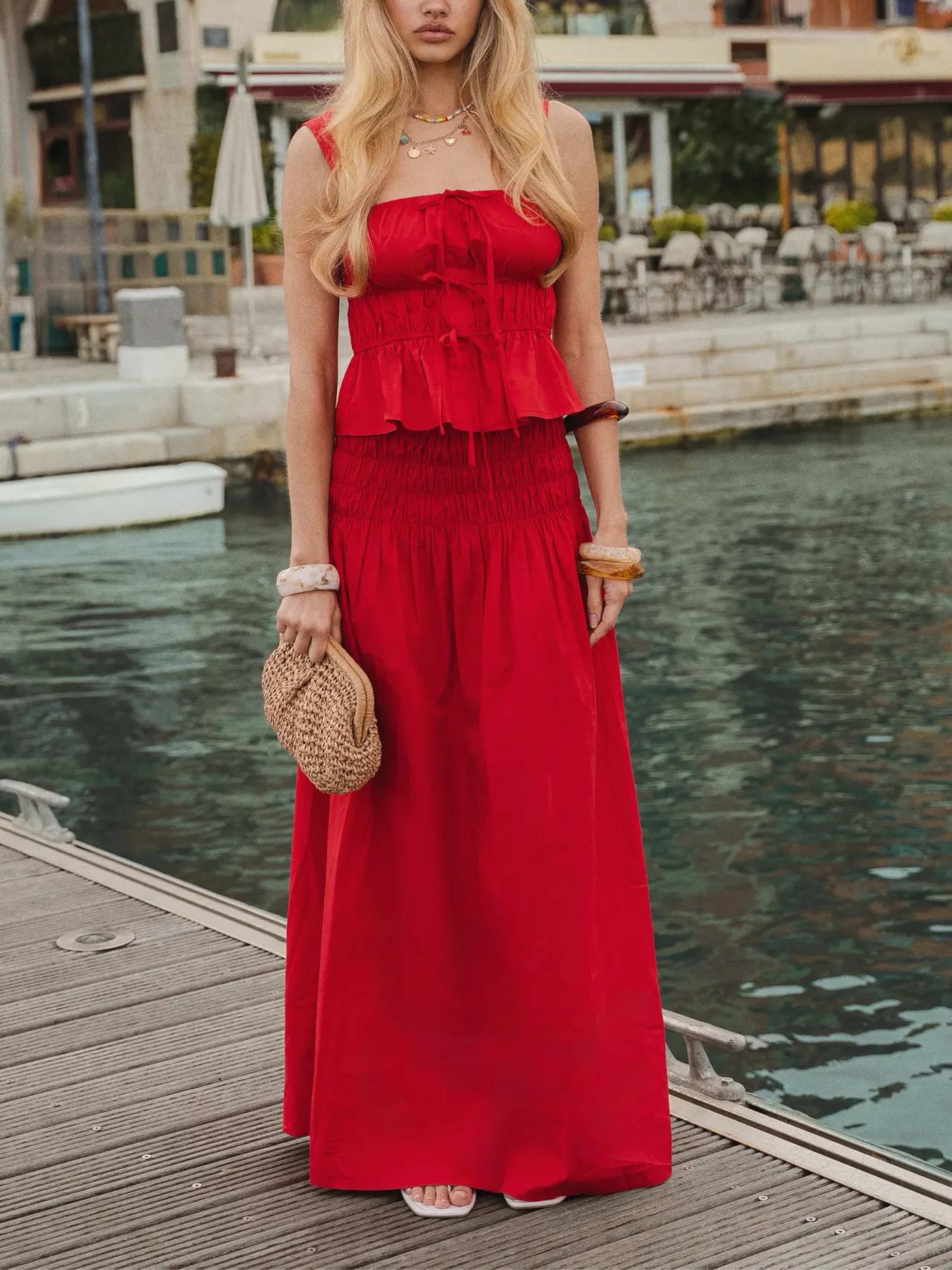 Boohoo Cotton Tank and Maxi Skirt Set