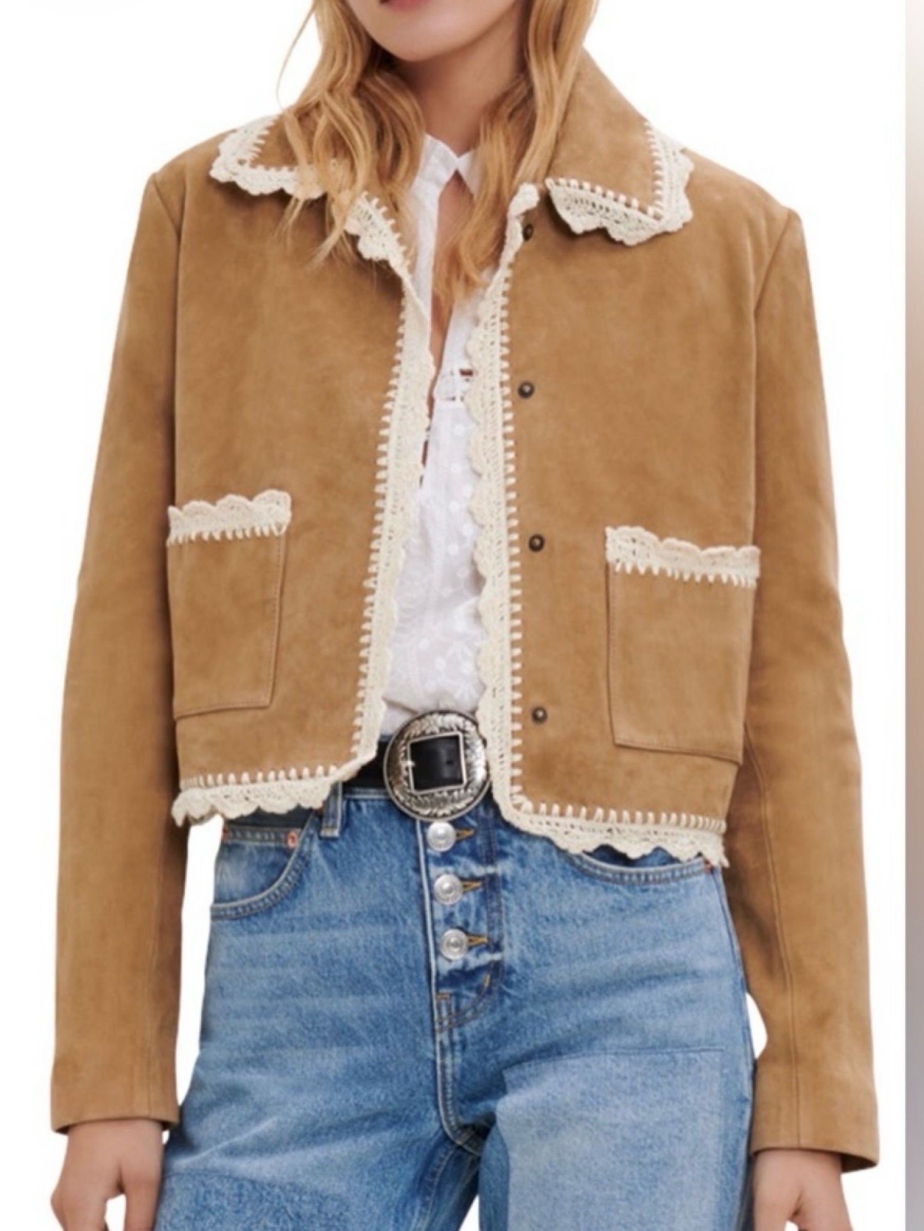 Maje Bicoti crochet trim jacket by Maje | Pickle