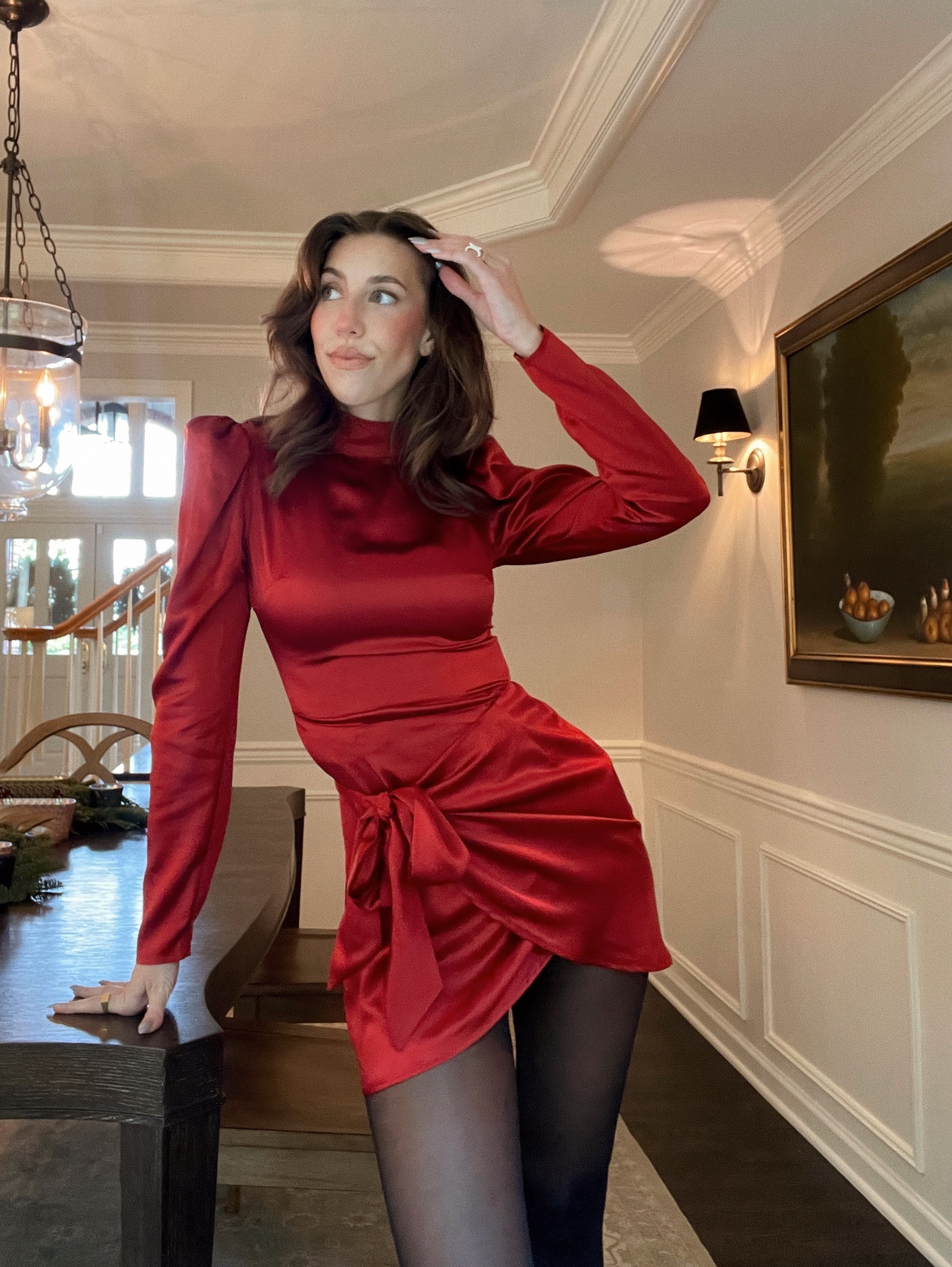 reformation red mini dress Reformation Red Christine Mini Dress Tie Shoulder Size 0