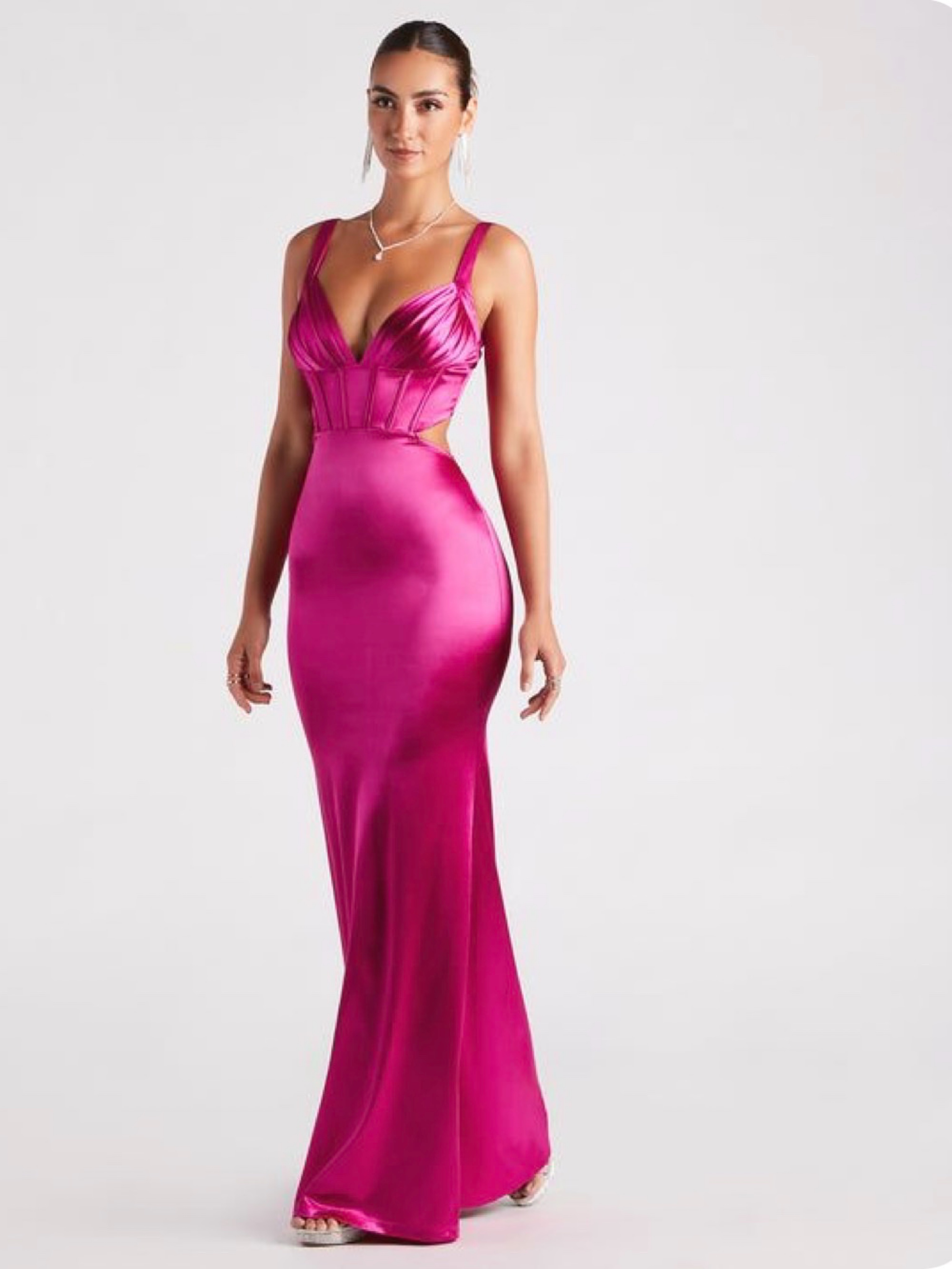 sloane satin corset formal dress Sloane Satin Corset Formal Dress