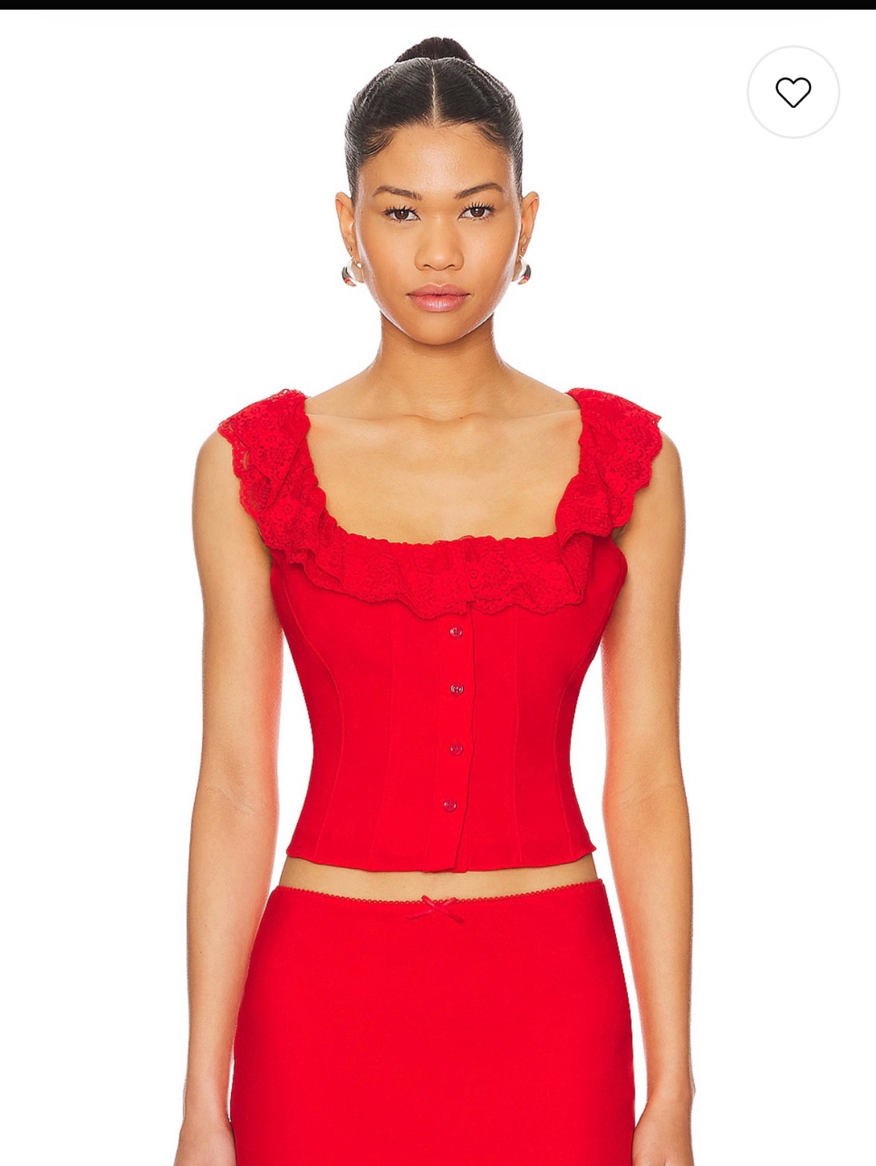 Guizio Paloma Top in Red