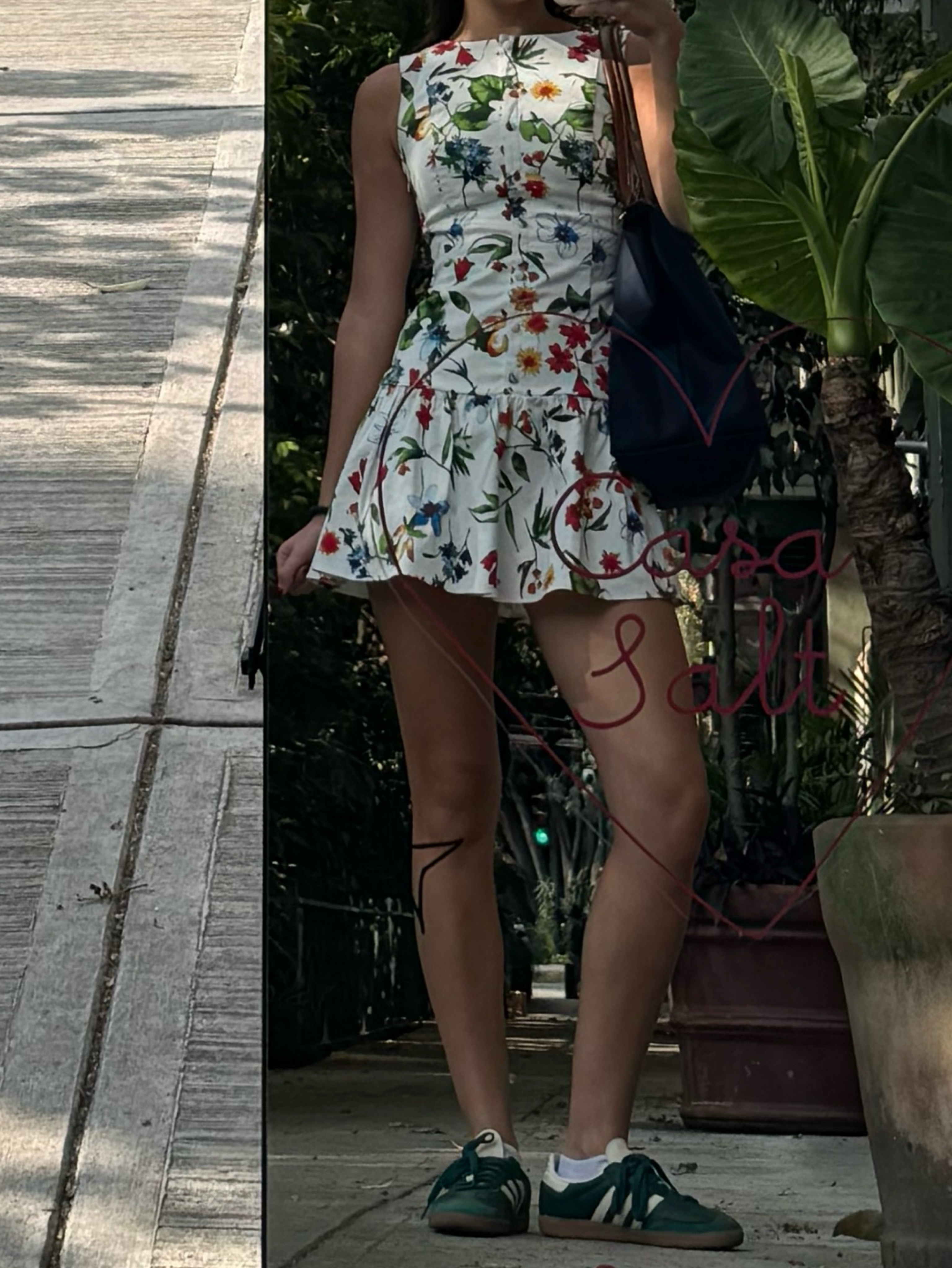 Anthropologie Maeve Floral Dropwaist Boatneck Mini Dress