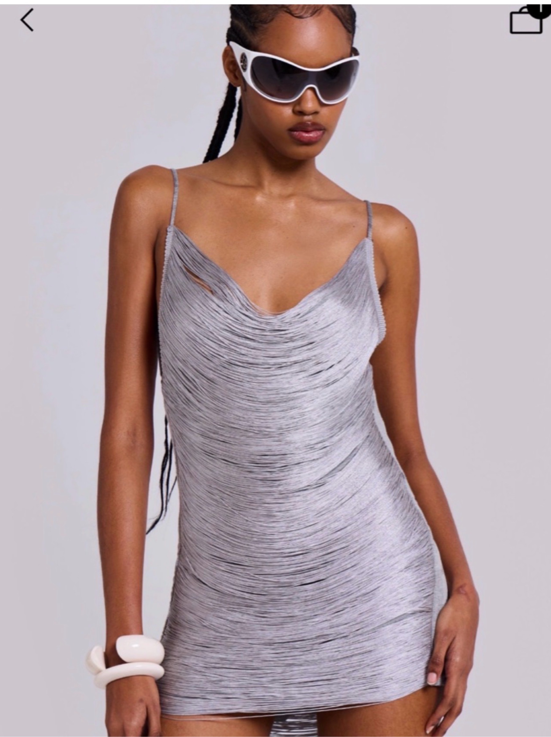 Jaded London Lavinia Backless Fringe Minidress by Jaded London