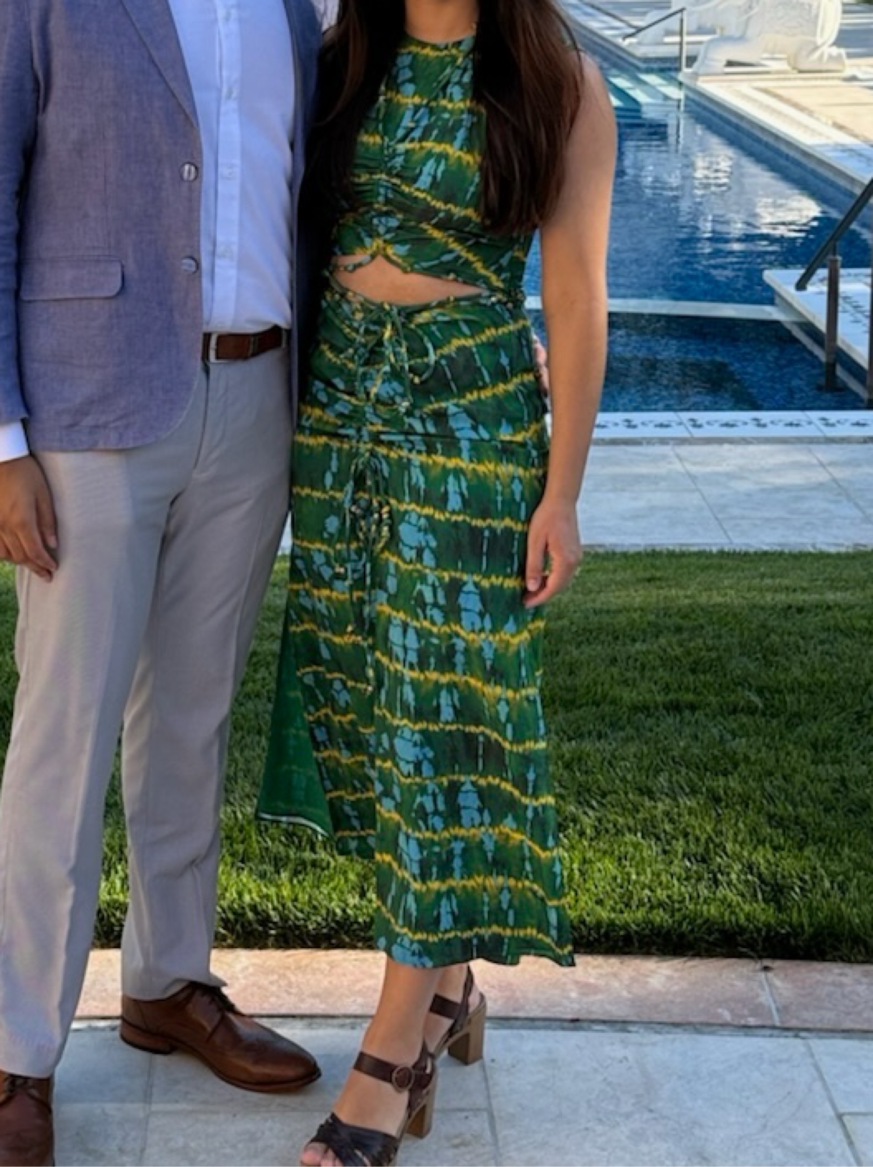 altuzarra green tie dye dress Safia ruched skirt & Ayana beaded waist top by Altuzarra Altuzarra winda