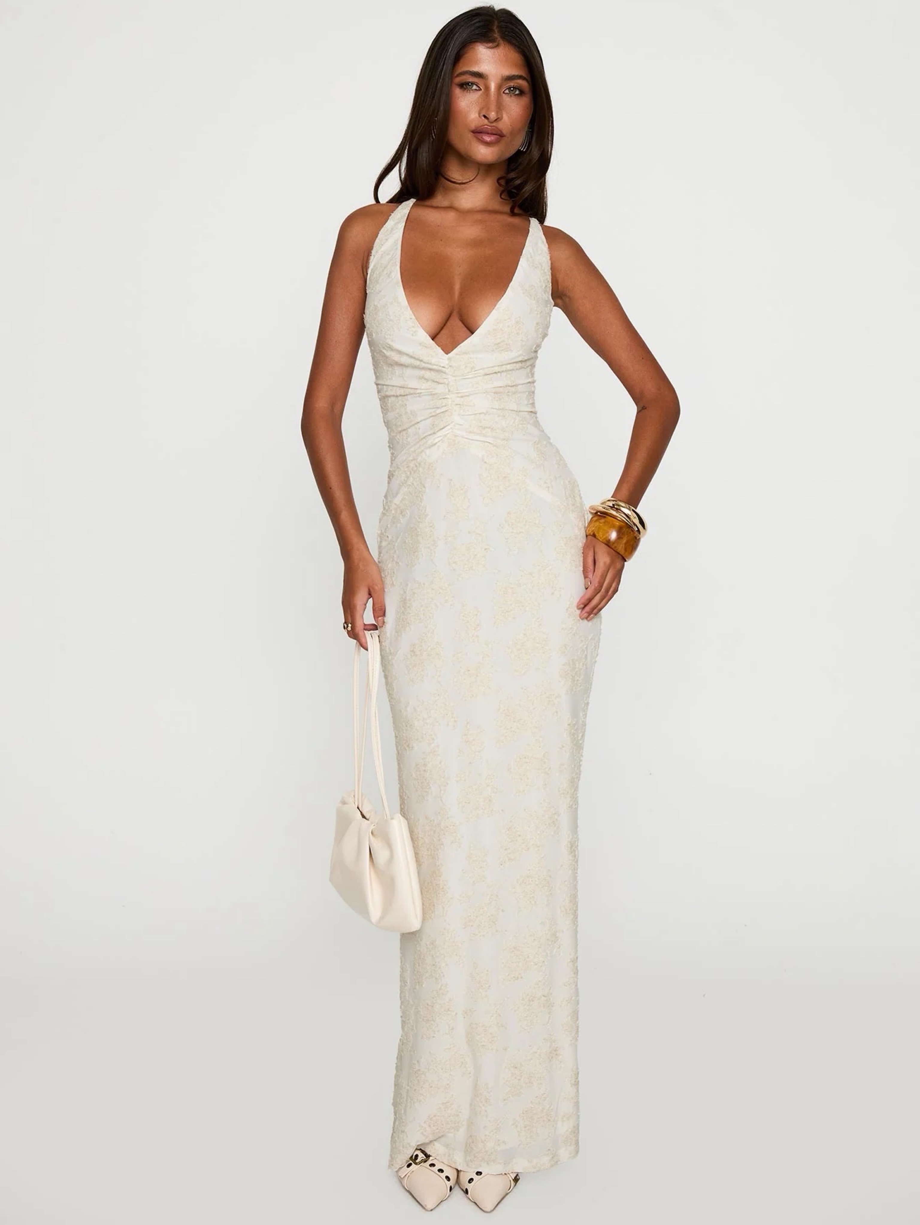 a line mother of the bride dresses uk Delicate A-Line Long Sleeves Appliques Floor Length Chiffon champagne prom dresses half sleeves Imcute-Women Bodycon Long Sleeve Color:Cream