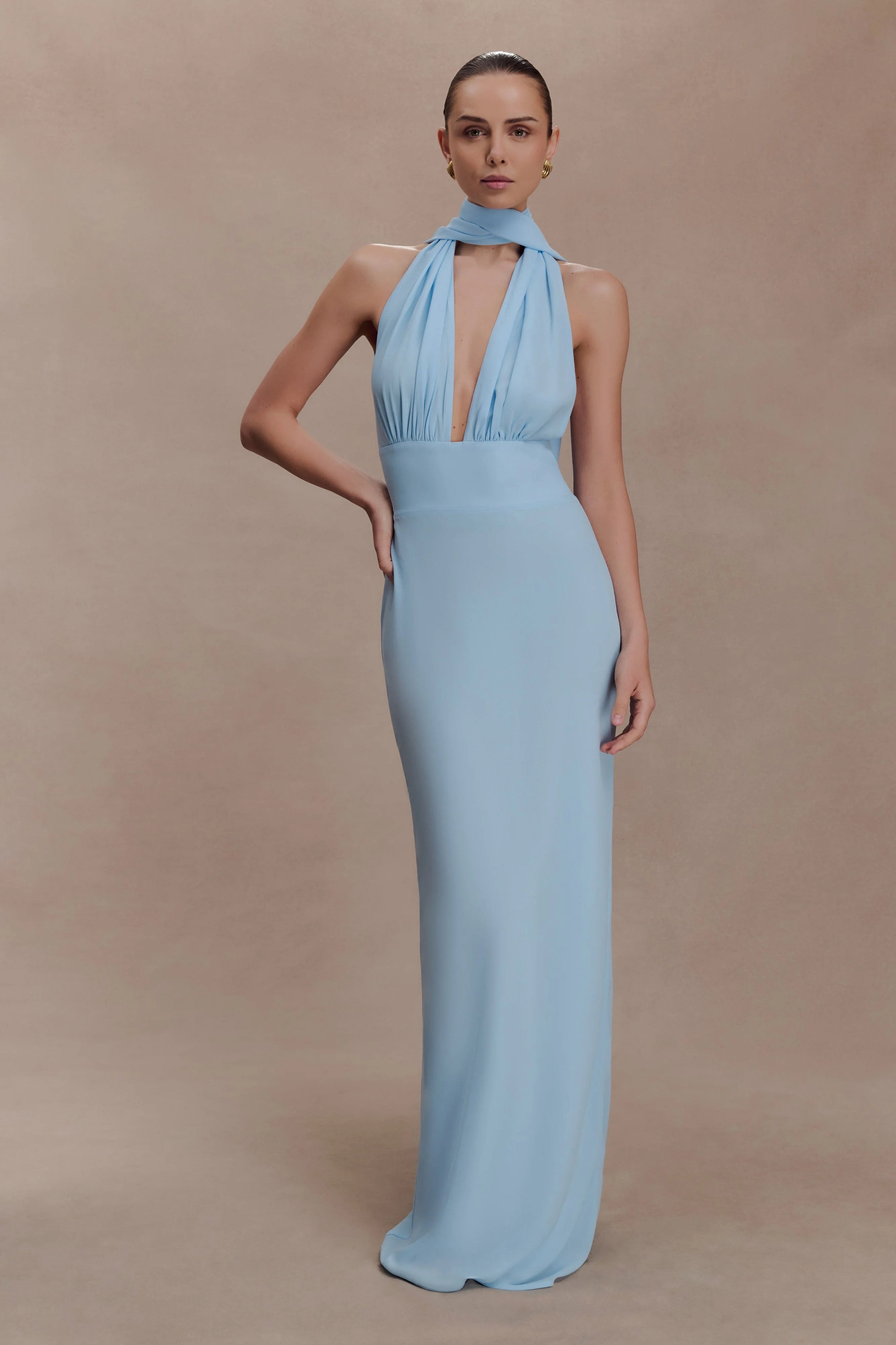 Meshki Halter Maxi Dress by Meshki - Pickle