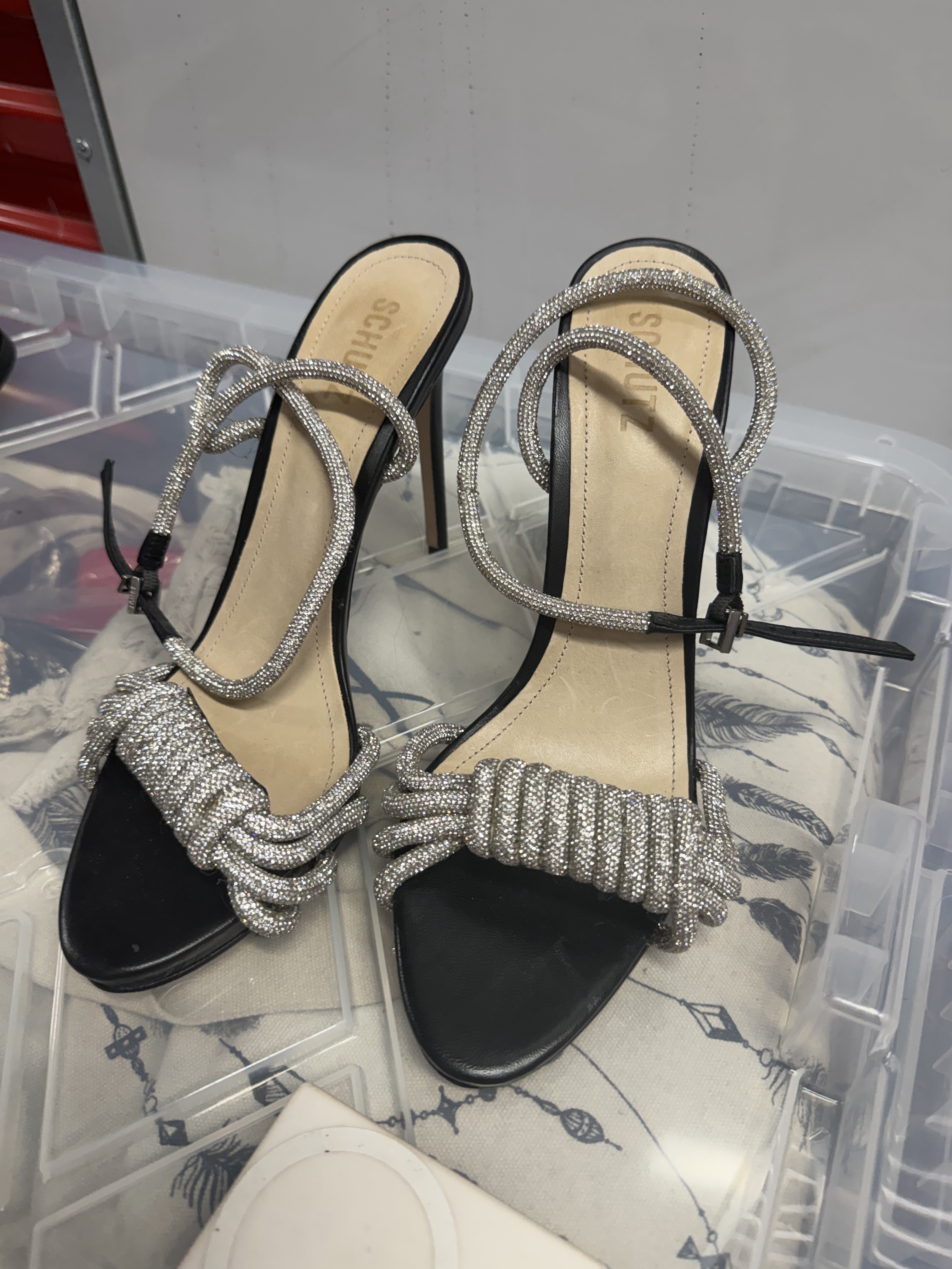 Schutz Jewel Napa Sandals in silver by Schutz - Pickle