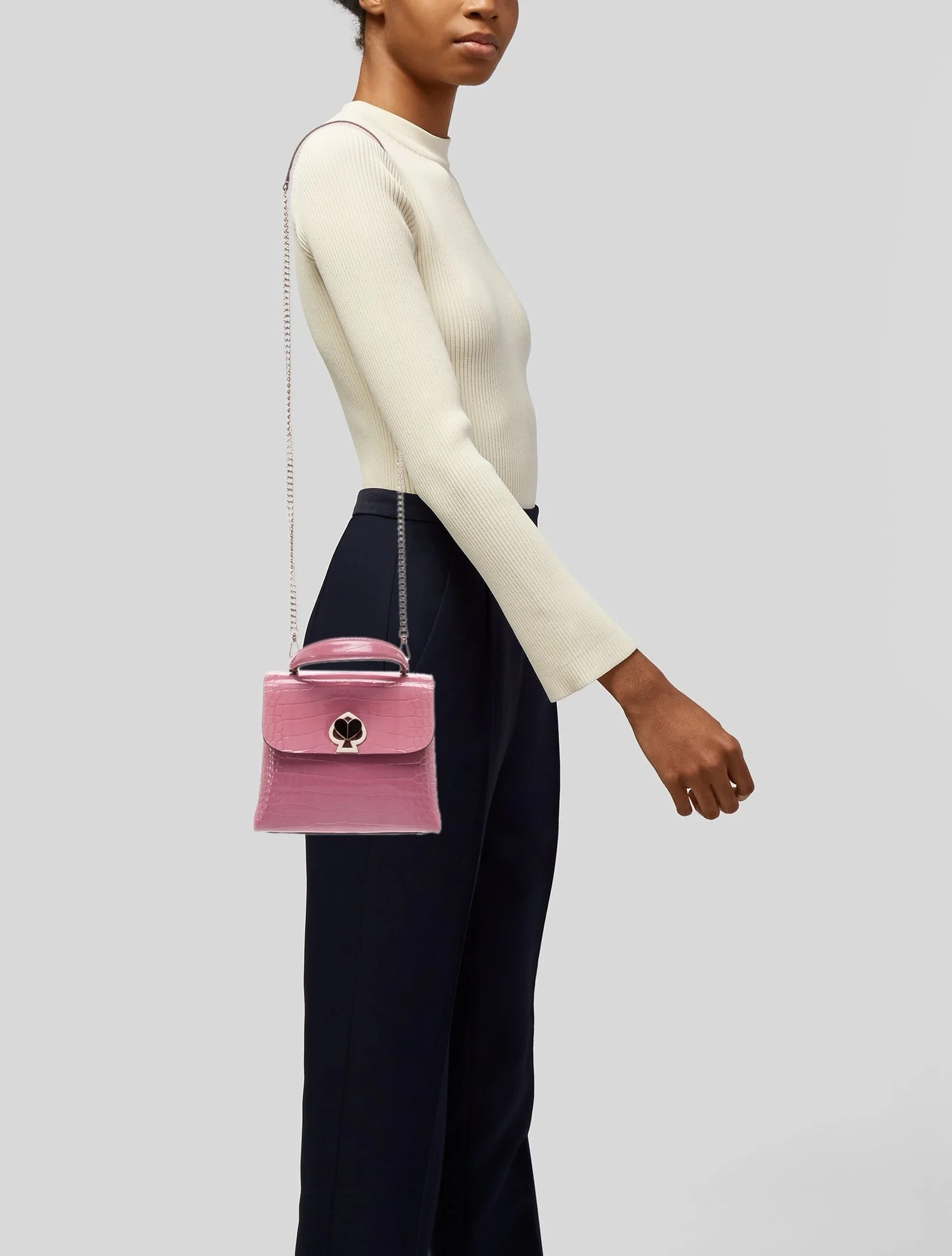 Kate Spade Romy Croc-embossed Top-handle bag by Kate Spade - Pickle
