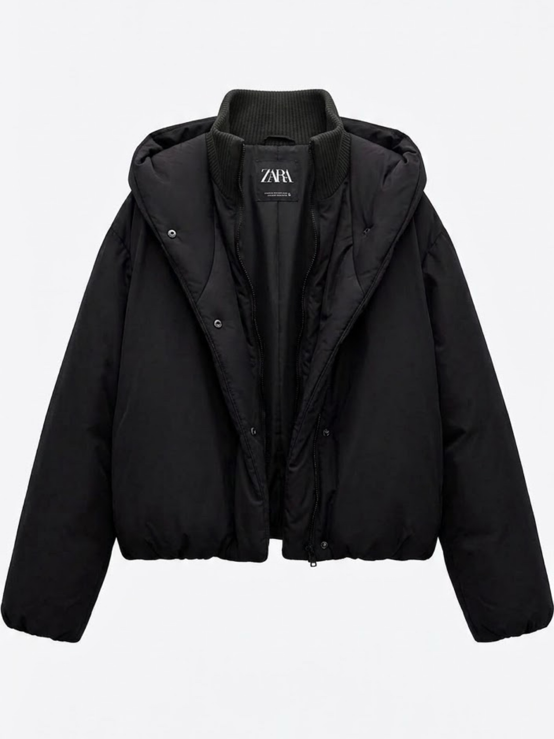 Black Puffer Jacket by Zara | Pickle