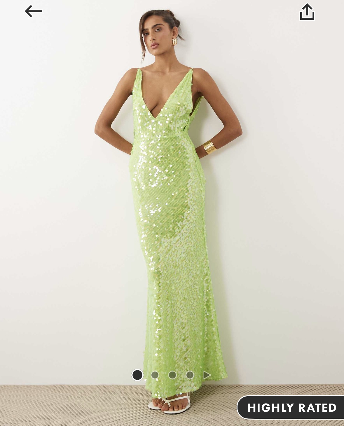 ASOS Design iridescent sequins deep plunge neck fishtail maxi dress in green by ASOS - Pickle ASOS Design iridescent sequins deep plunge neck fishtail maxi dress in green by ASOS - Pickle