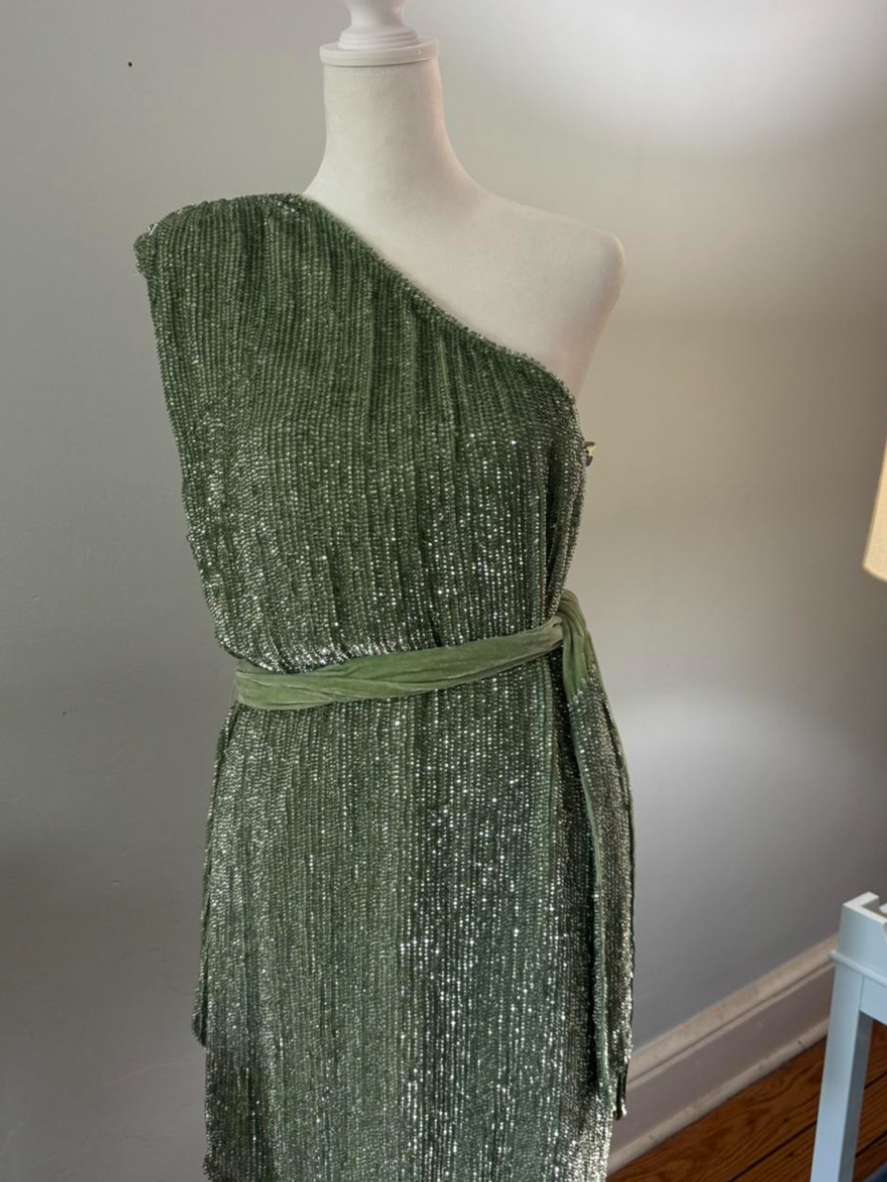 retrofete green sequin dress Retrofete Sadlyn sequin-embellished Floral Mini Dress | Green