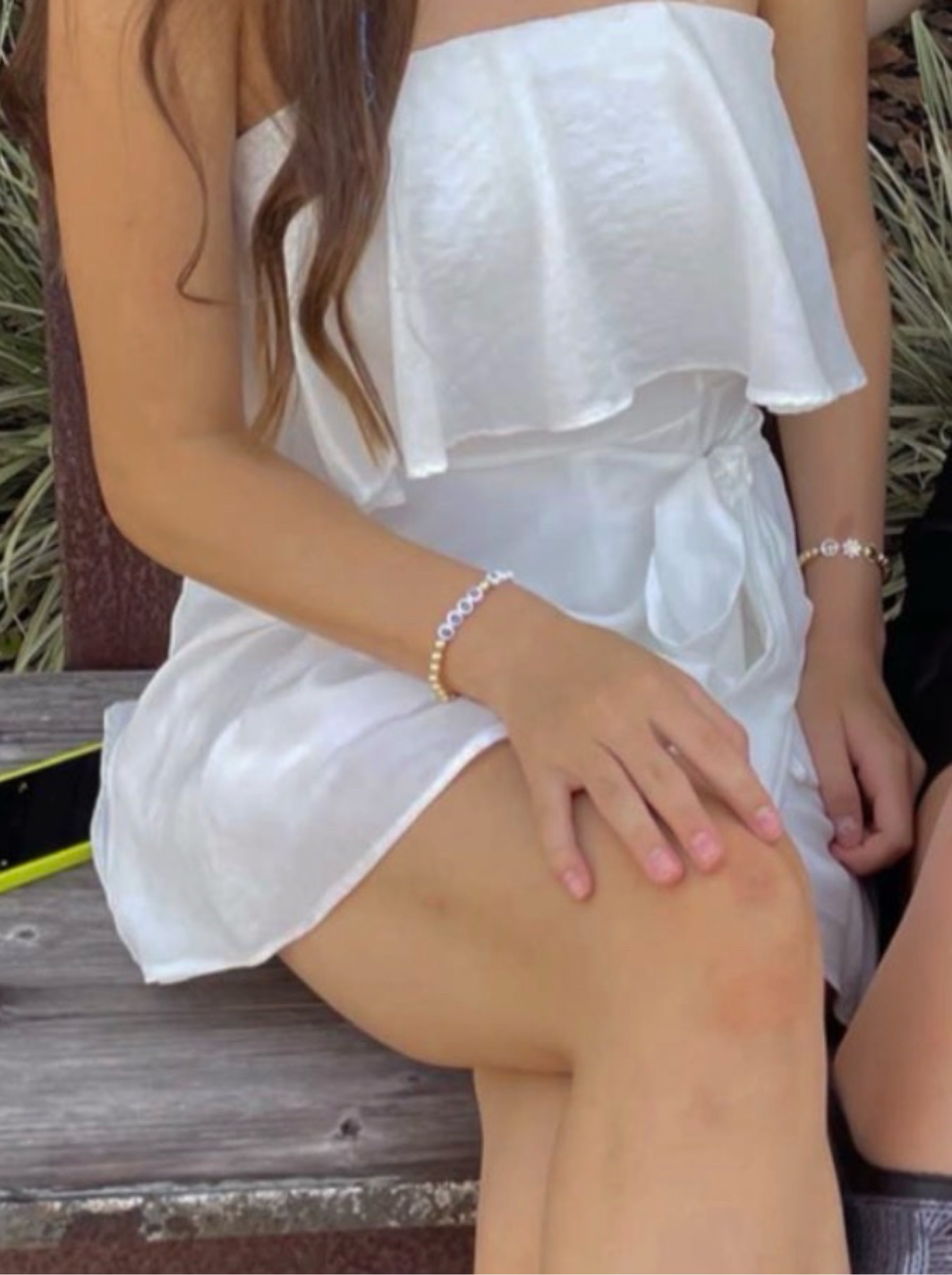 White Ruffled Off-Shoulder Mini Dress by Francesca's
