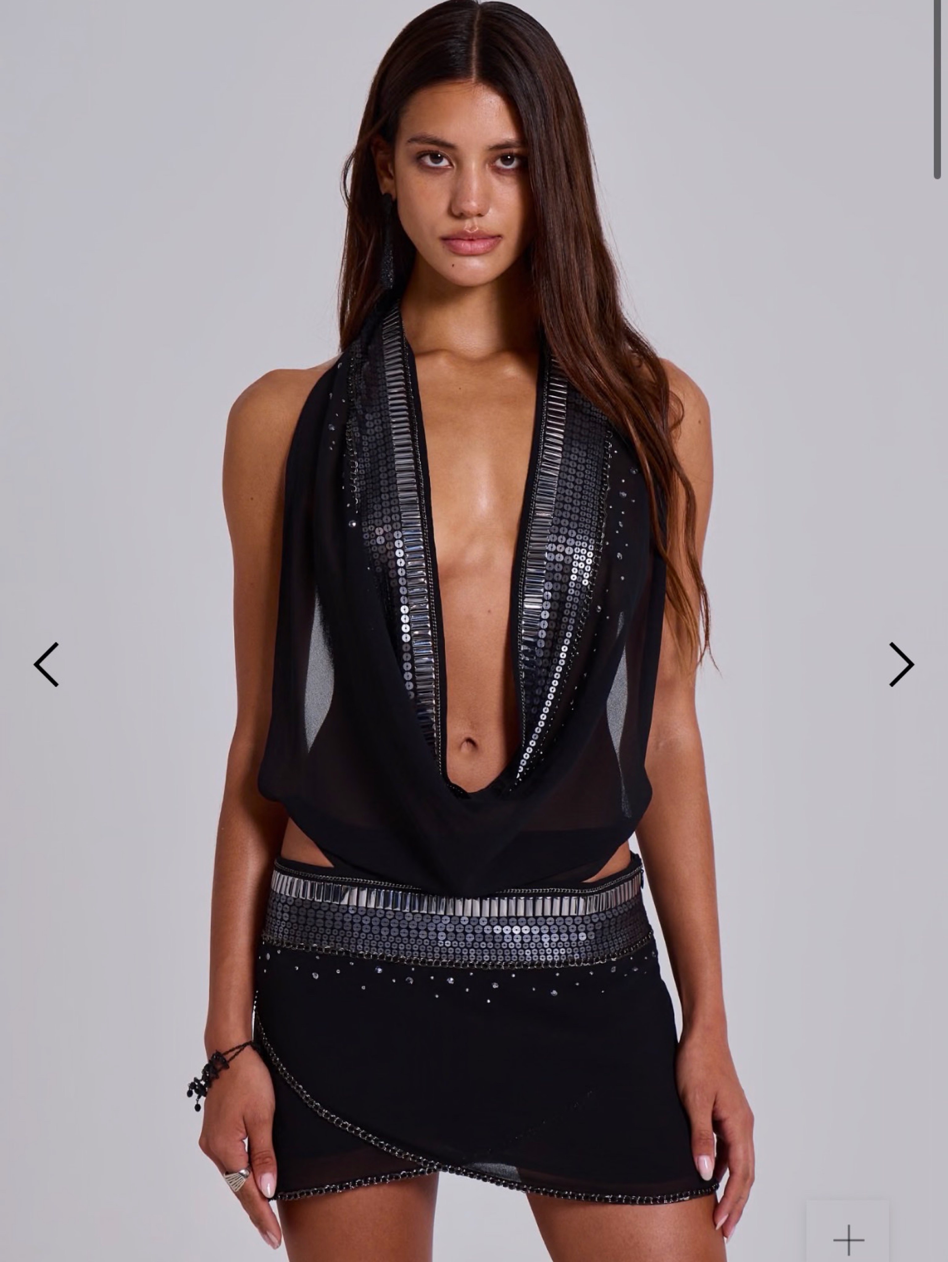 jaded london mini dress with open neck Shop Cindy Plunge Mini Dress | Jaded London