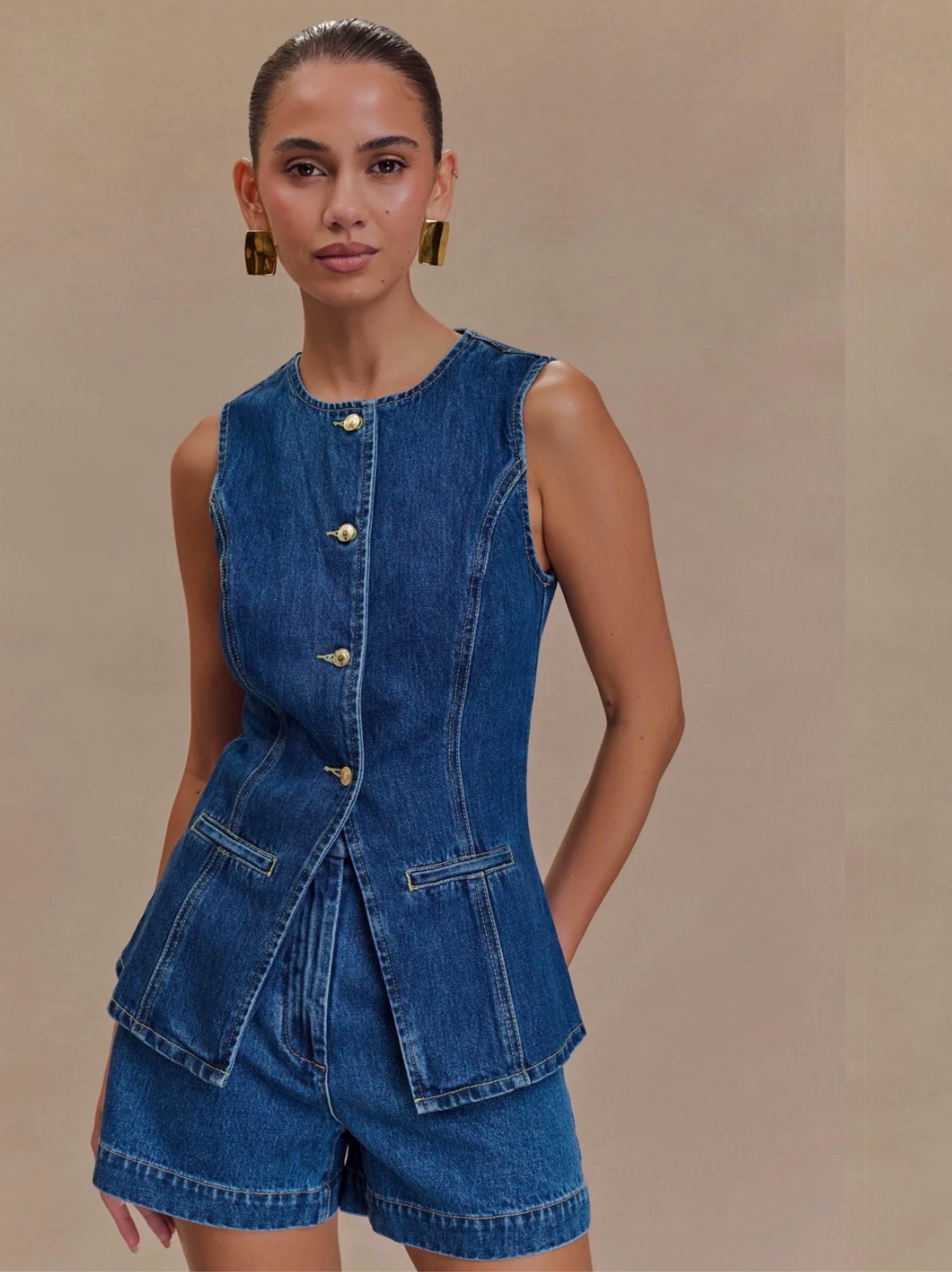 Abel Denim Short Set