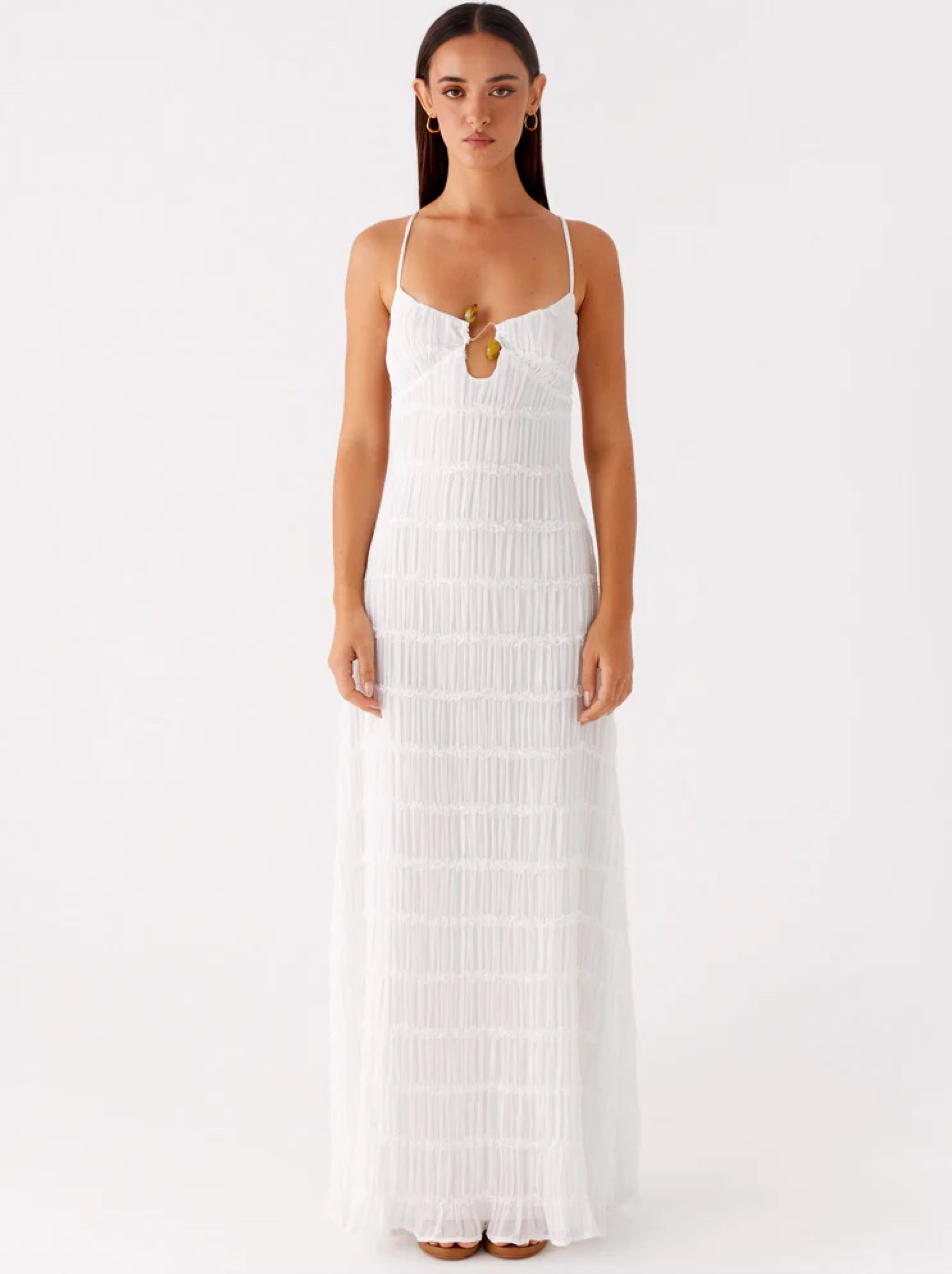 peppermayo white maxi dress Esme Peppermayo Exclusive The Libra Maxi Dress is made for golden hour elegance and unforgettable evenings Peppermayo Burleigh White strapless maxi