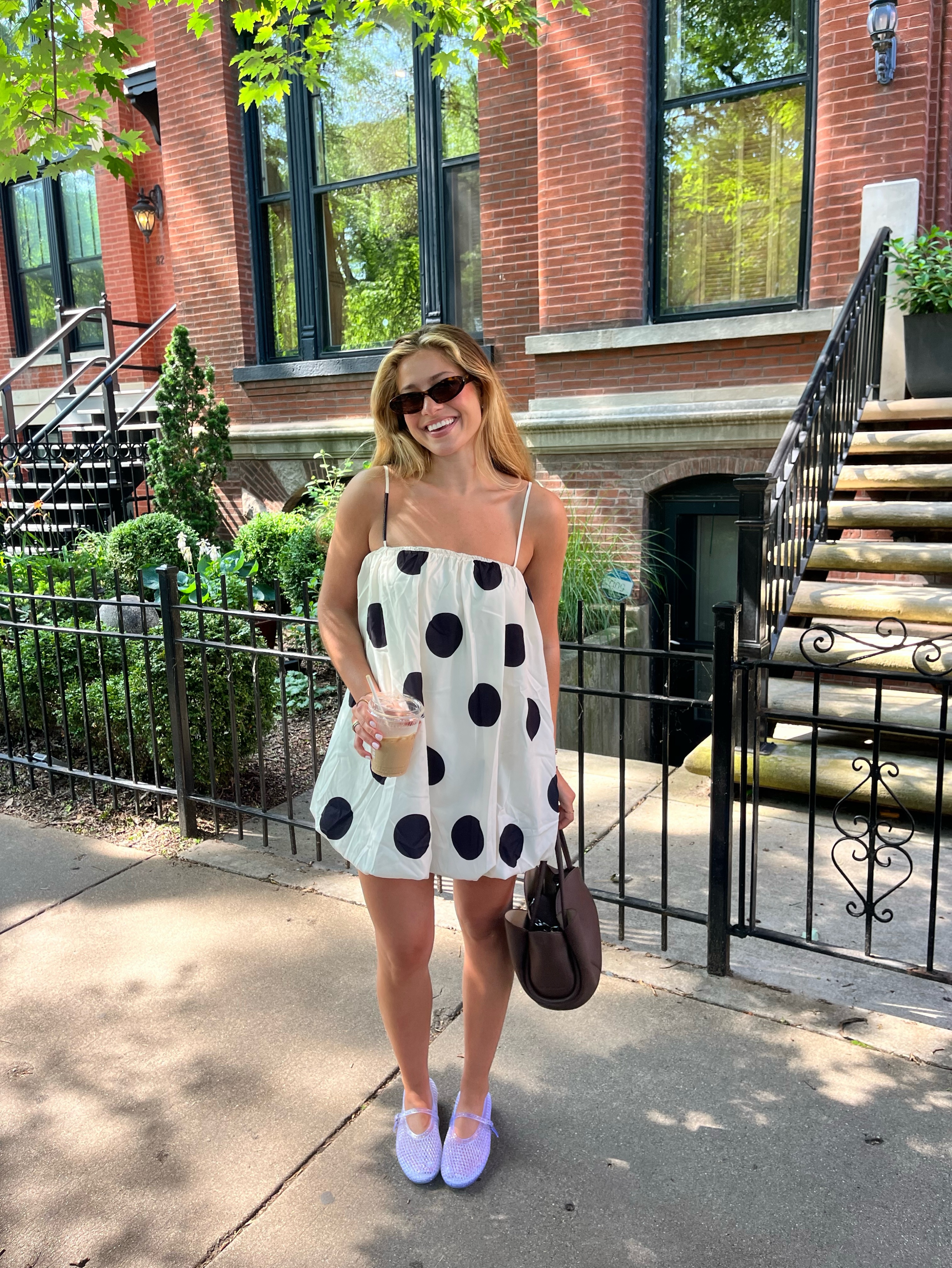 Black & White Polka Dot Bubble Dress