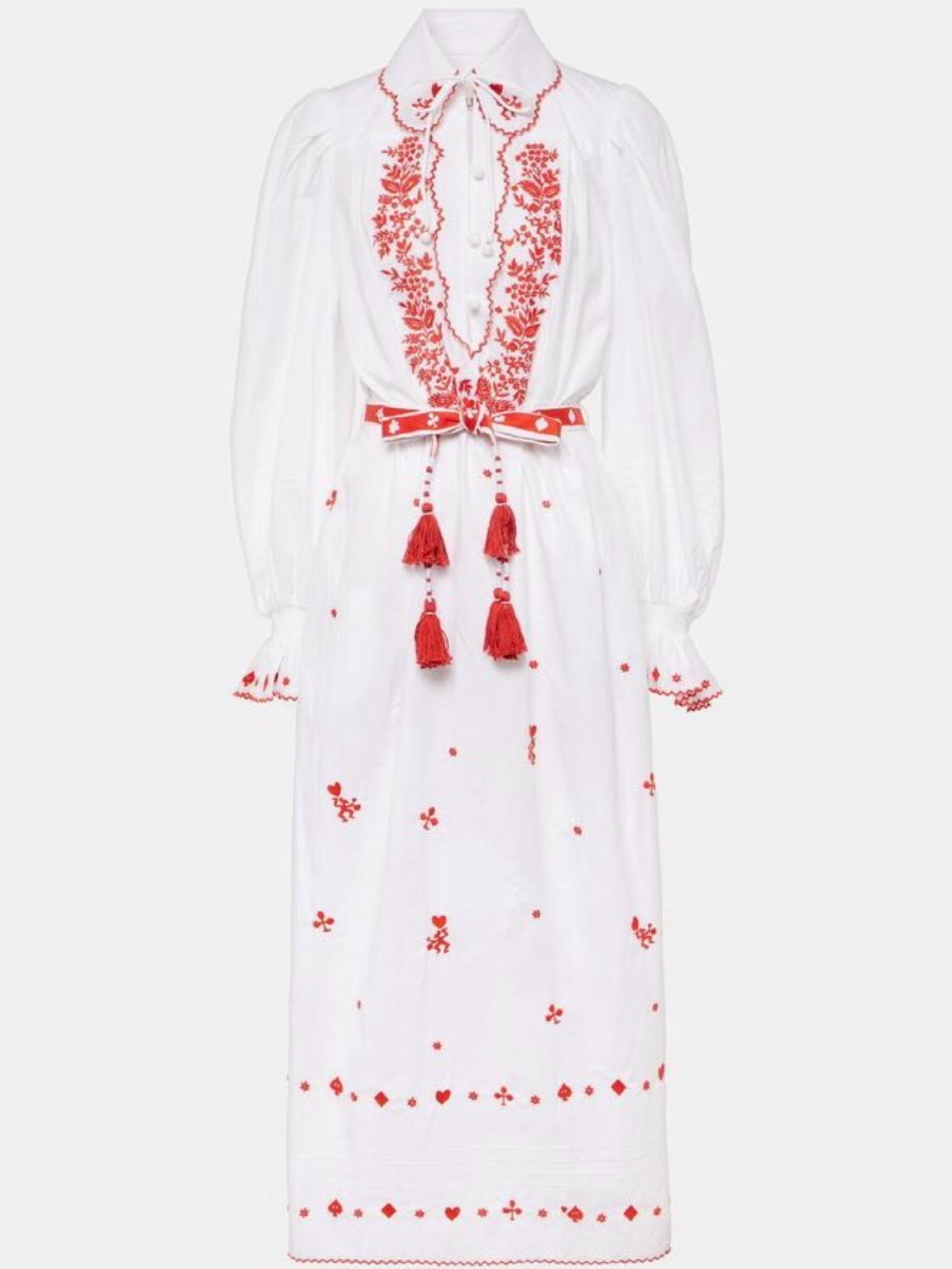 alemais hearts embroidered mini dress Alemais hearts embroidered cotton mini dress by Alemais