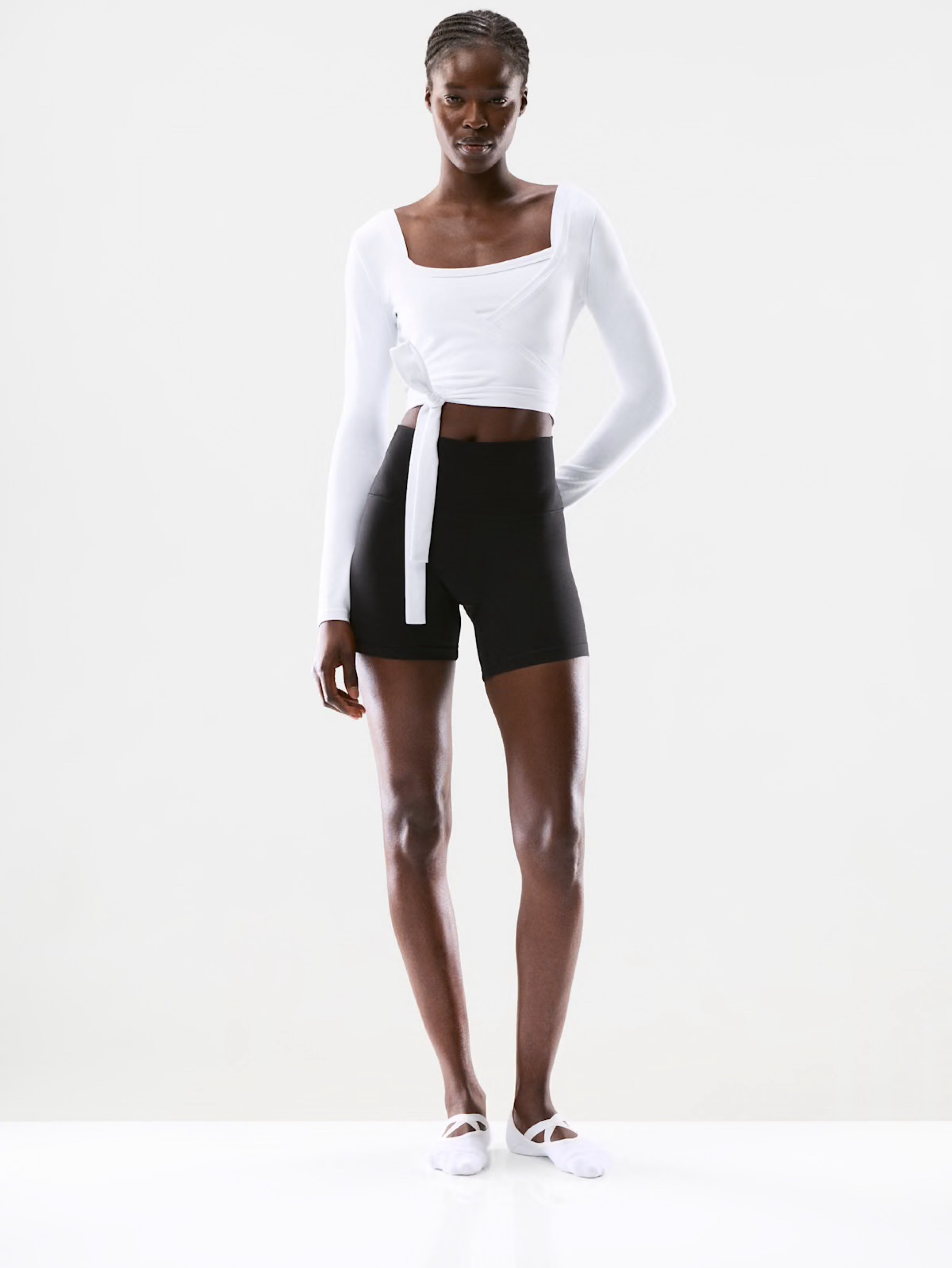 BUTTER Focal Wrap Longsleeve White