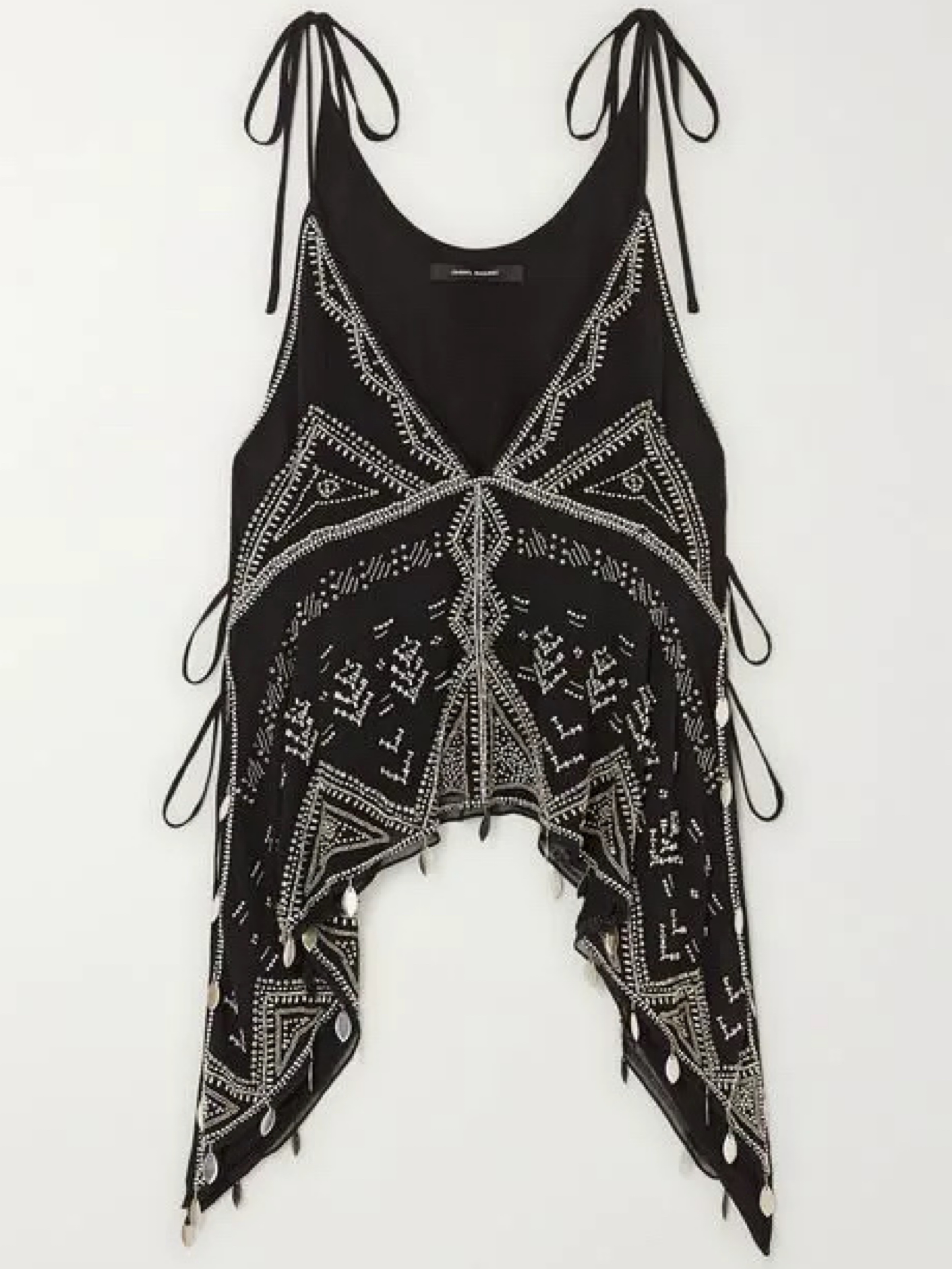 Isabel Marant ‘Jocea’ Silk Beaded Top