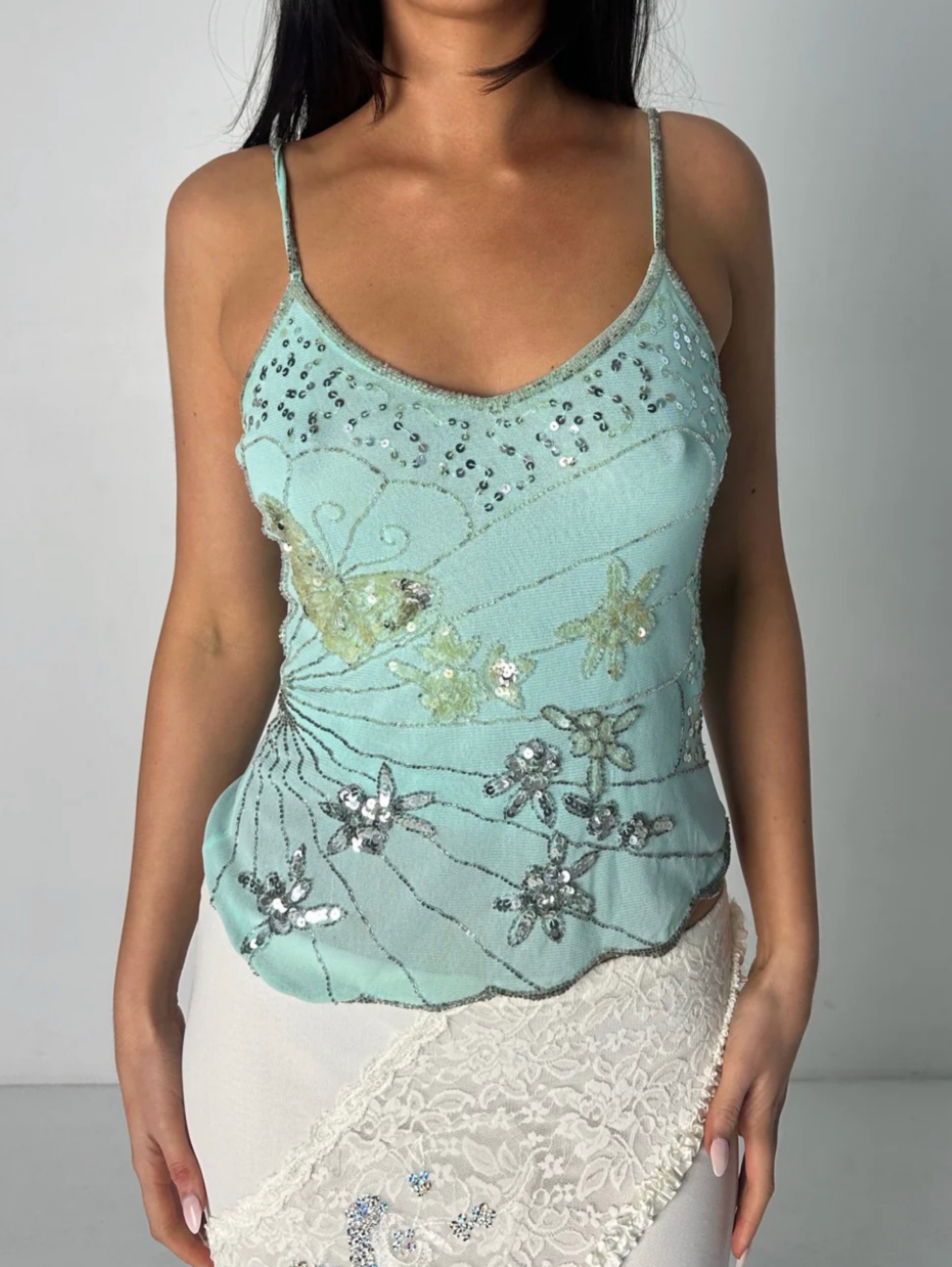 Viral Vintage Wet Seal Sequin Top