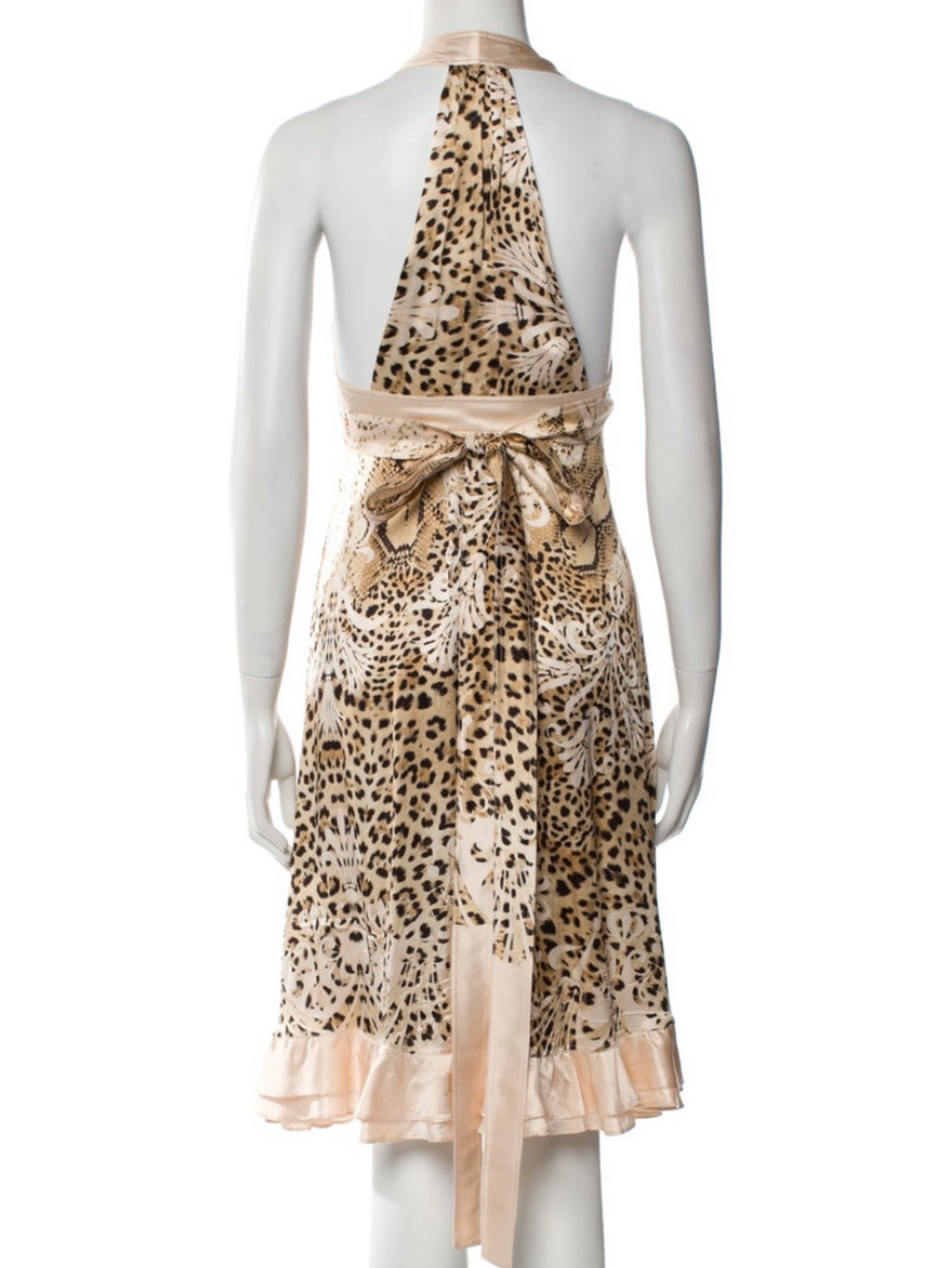 cream leopard print dress Cream Leopard Print Frill Wrap Dress AX Paris US