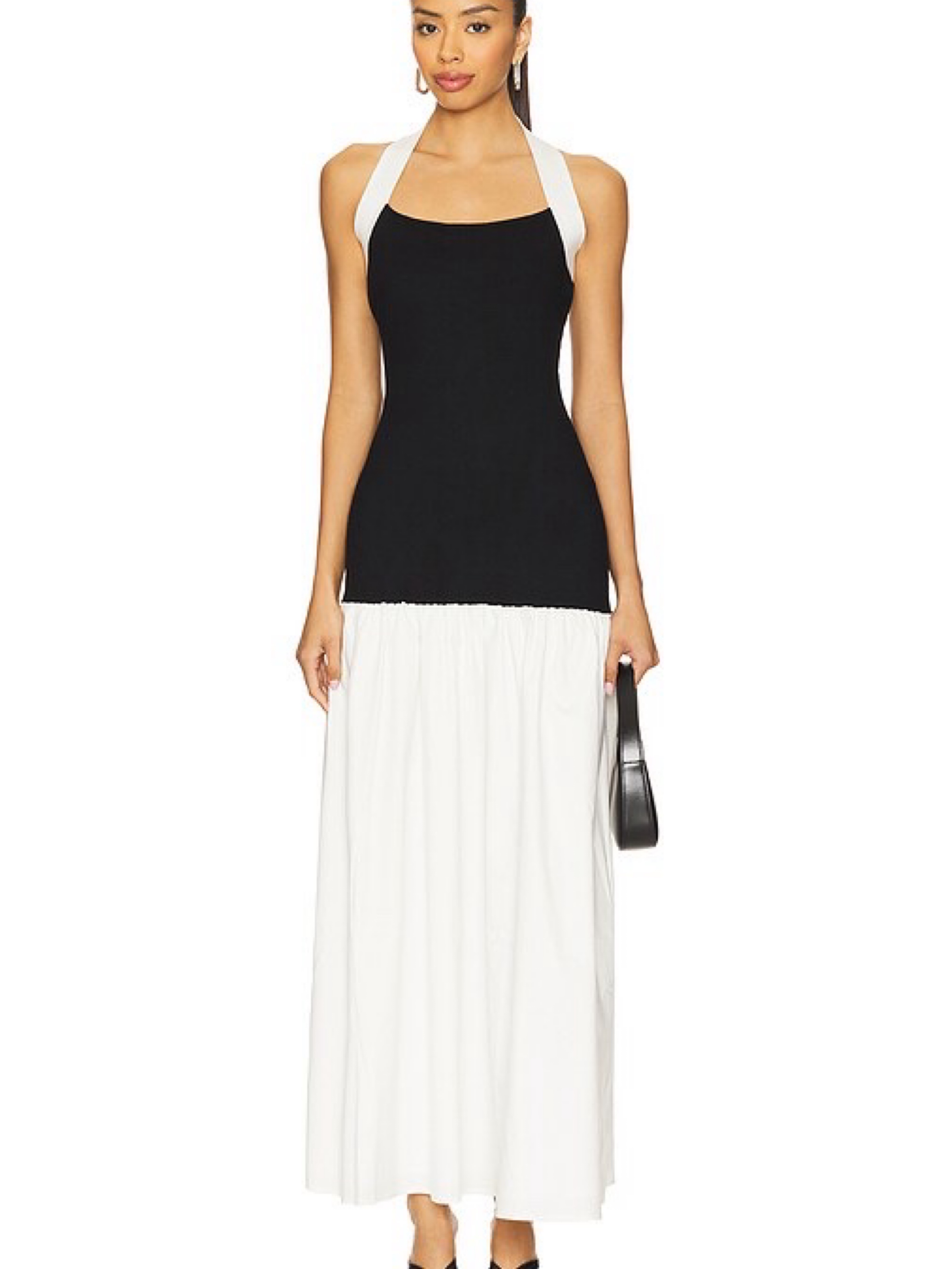 line & dot amara mixed media maxi dress Line & Dot Amara Womens Strapless Mixed Media Maxi Dress