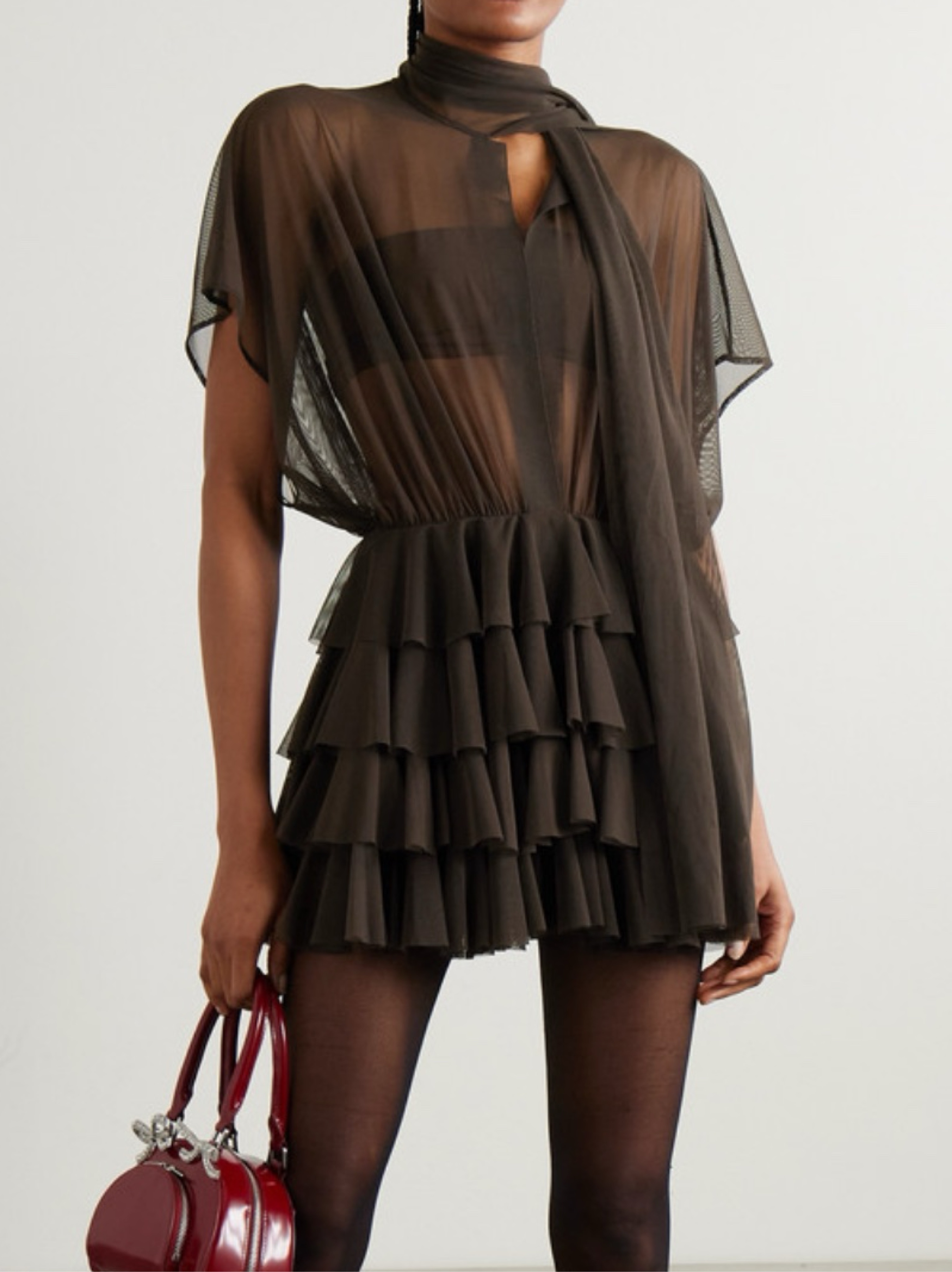 Norma Kamali Ruffled Mini Dress