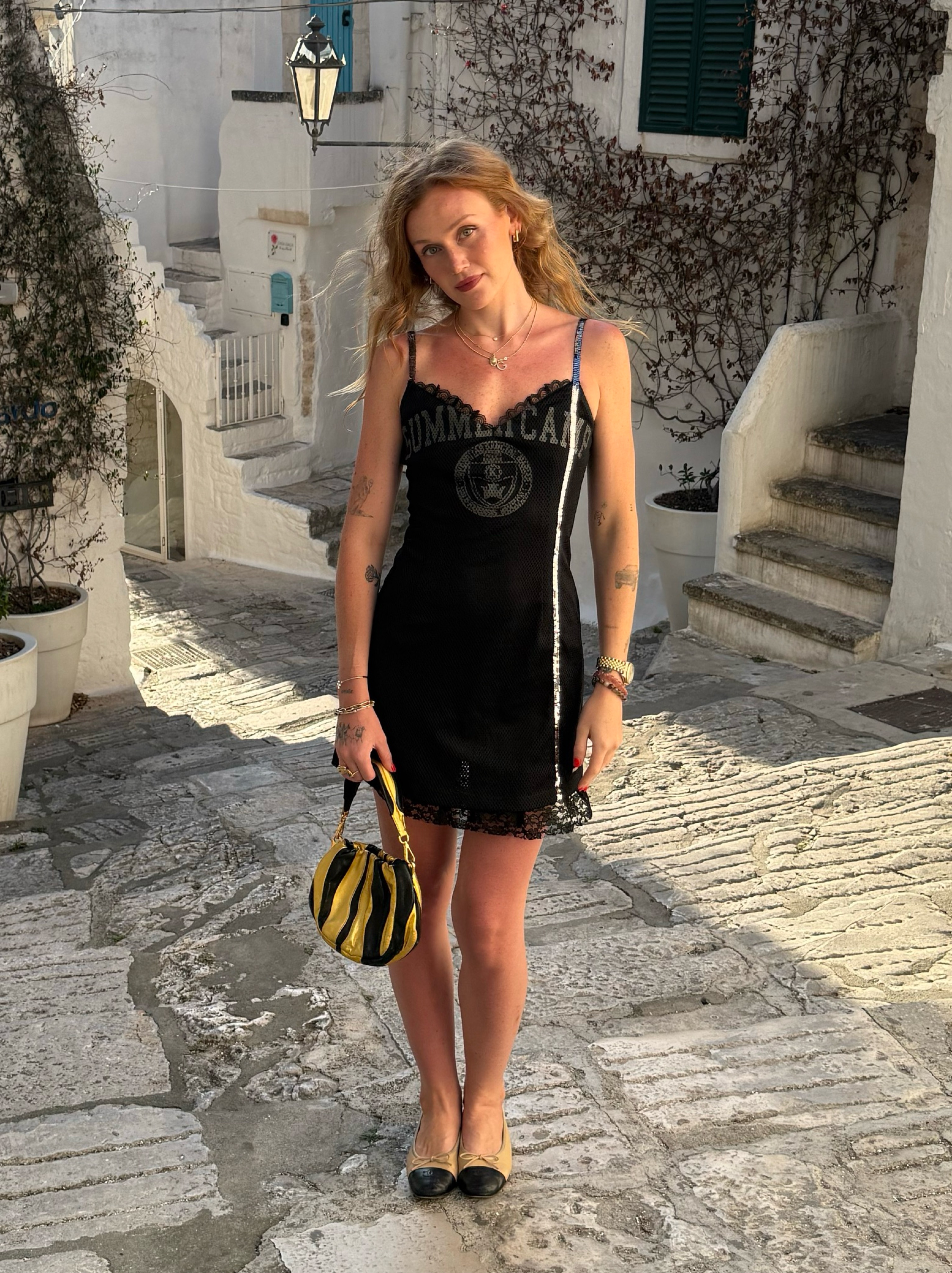 Vintage Lace/Sequin Jersey Mini Dress