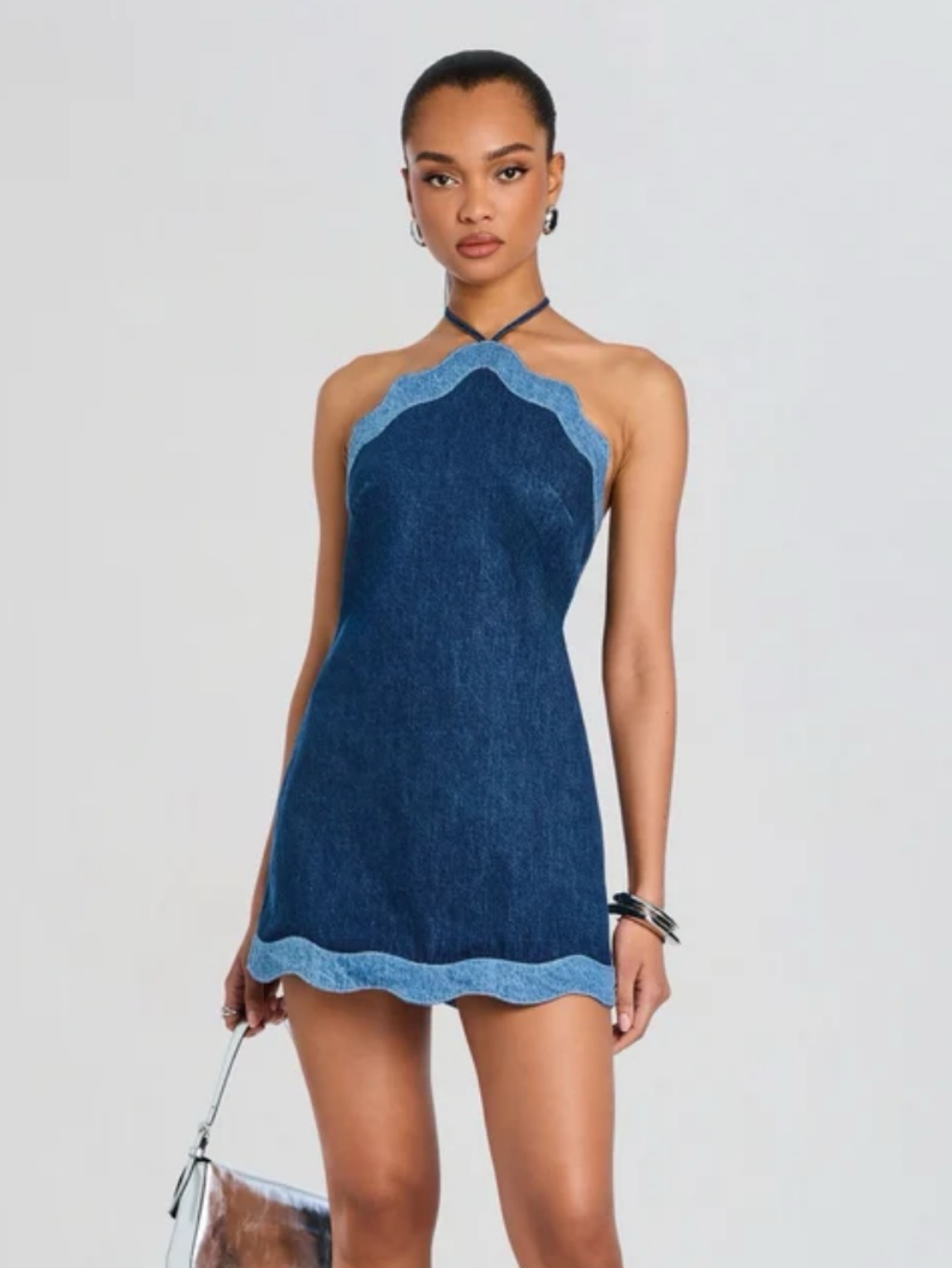 viral retrofete denim mini dress by Retrofete