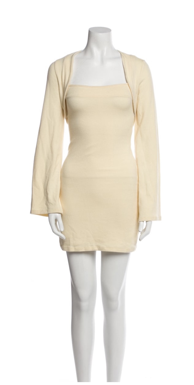 chloe knit shrug dress set Reformation Chloe Knit Shrug Dress Set