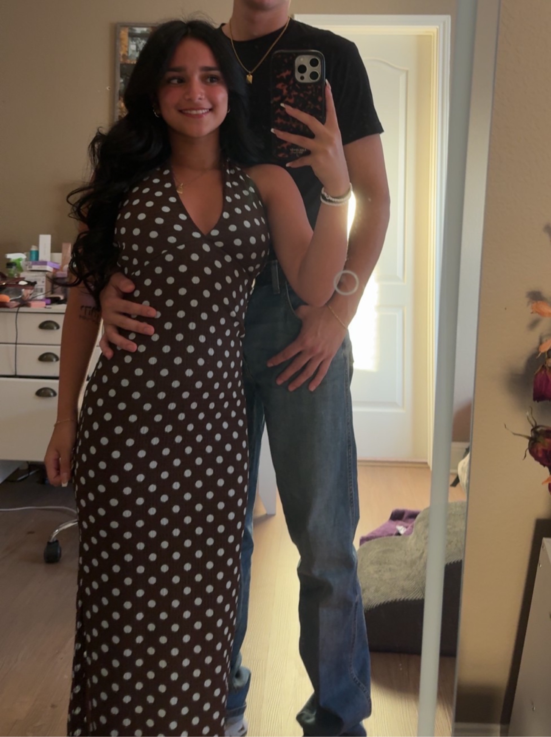marshalls brown polka dot dress Halter Midi by NewMuSaleRemover