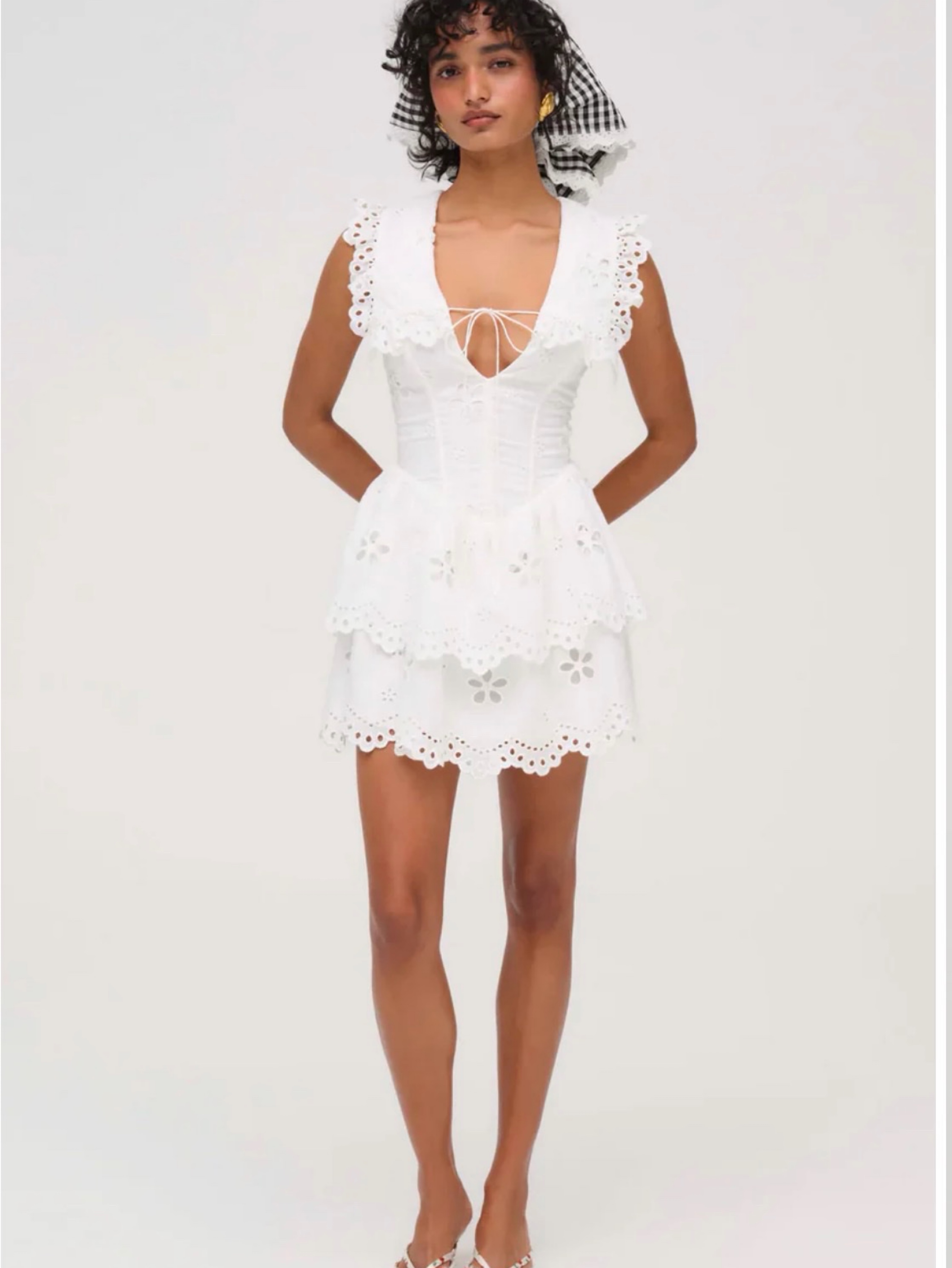 love and lemons white dress Julia Mini Made from soft cotton For Love & Lemons Serena