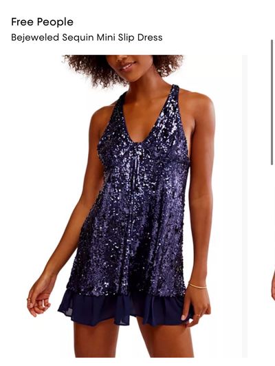 free people navy sequin dress Free People Sequined Navy Blue Dress Size S Small Sleeveless
