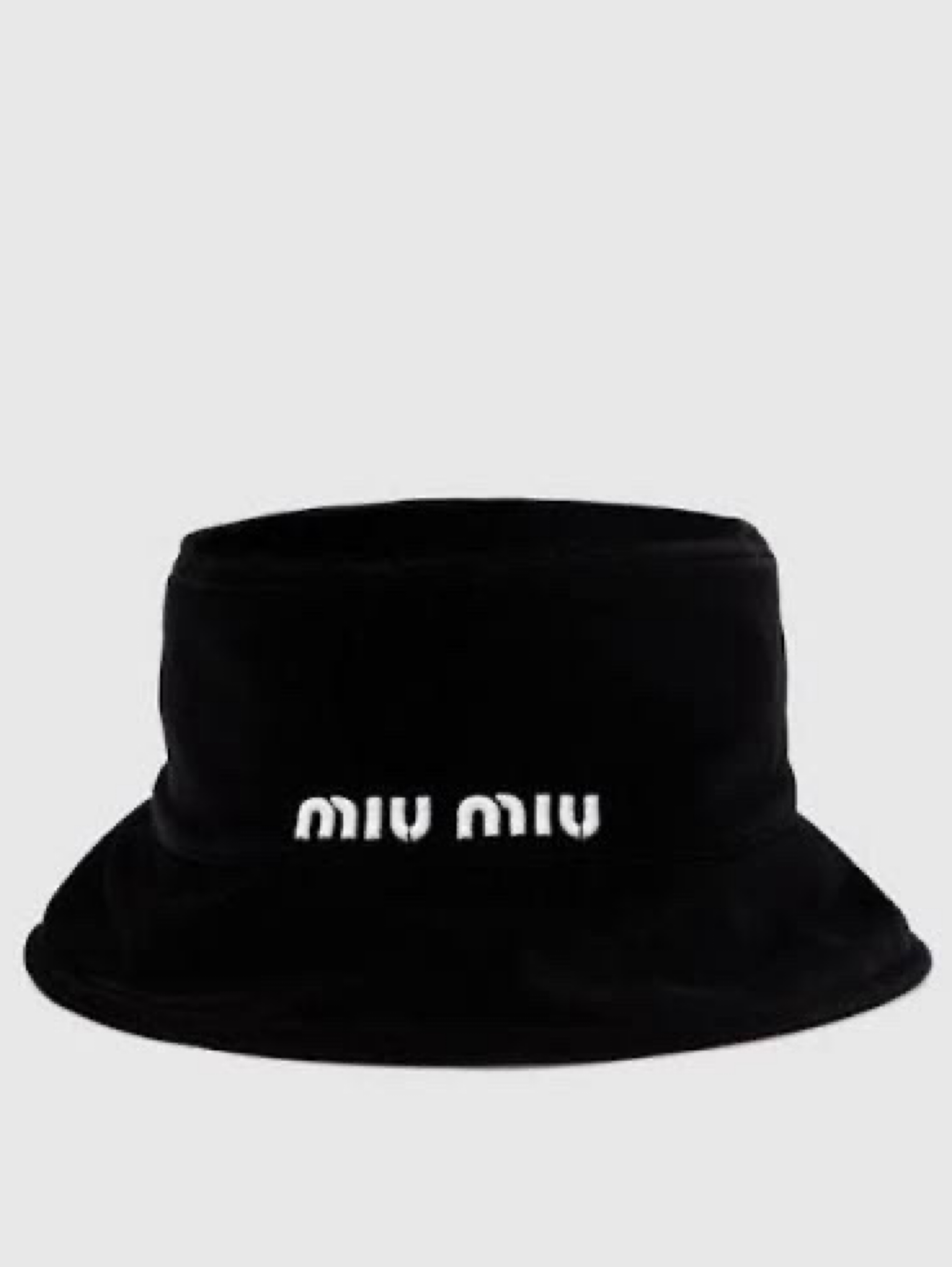 MIU MIU ブラック バケットハット ベルベット MIU MIU Velour Velvet Bucket Hat by Miu Miu - Pickle