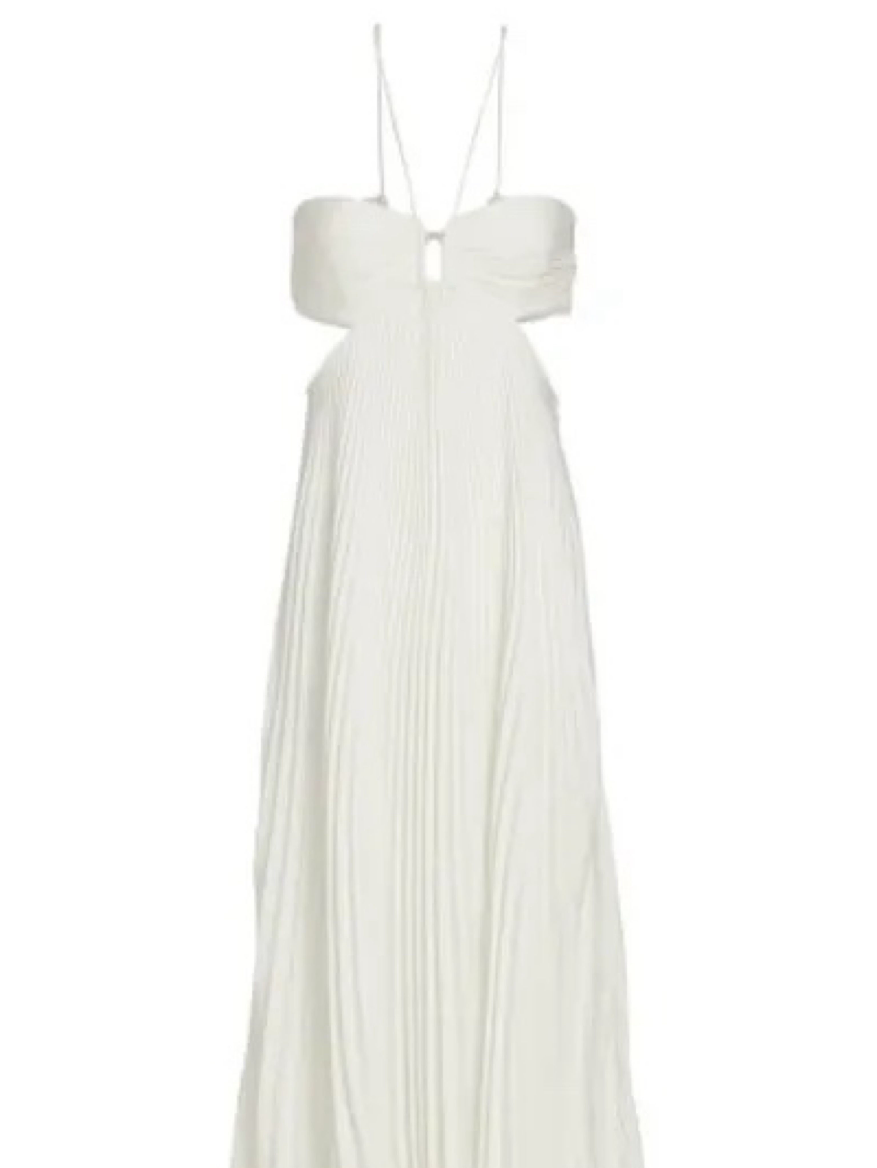 alc white maxi dress A.L.C. Bianca Strapless Pleated Maxi Dress in Whisper White, Size 0