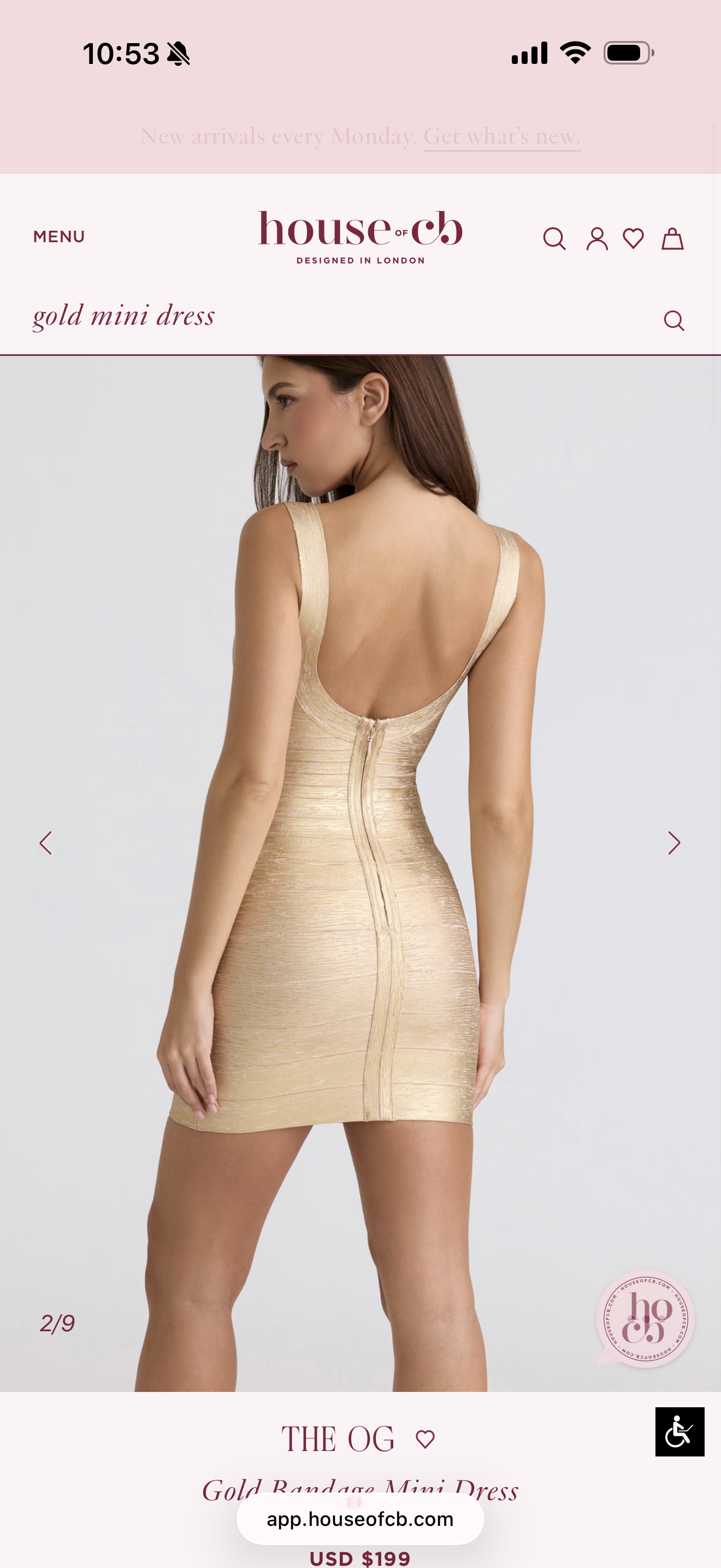 House of CB- Gold Mini Dress by House of CB - Pickle House of CB- Gold Mini Dress by House of CB - Pickle