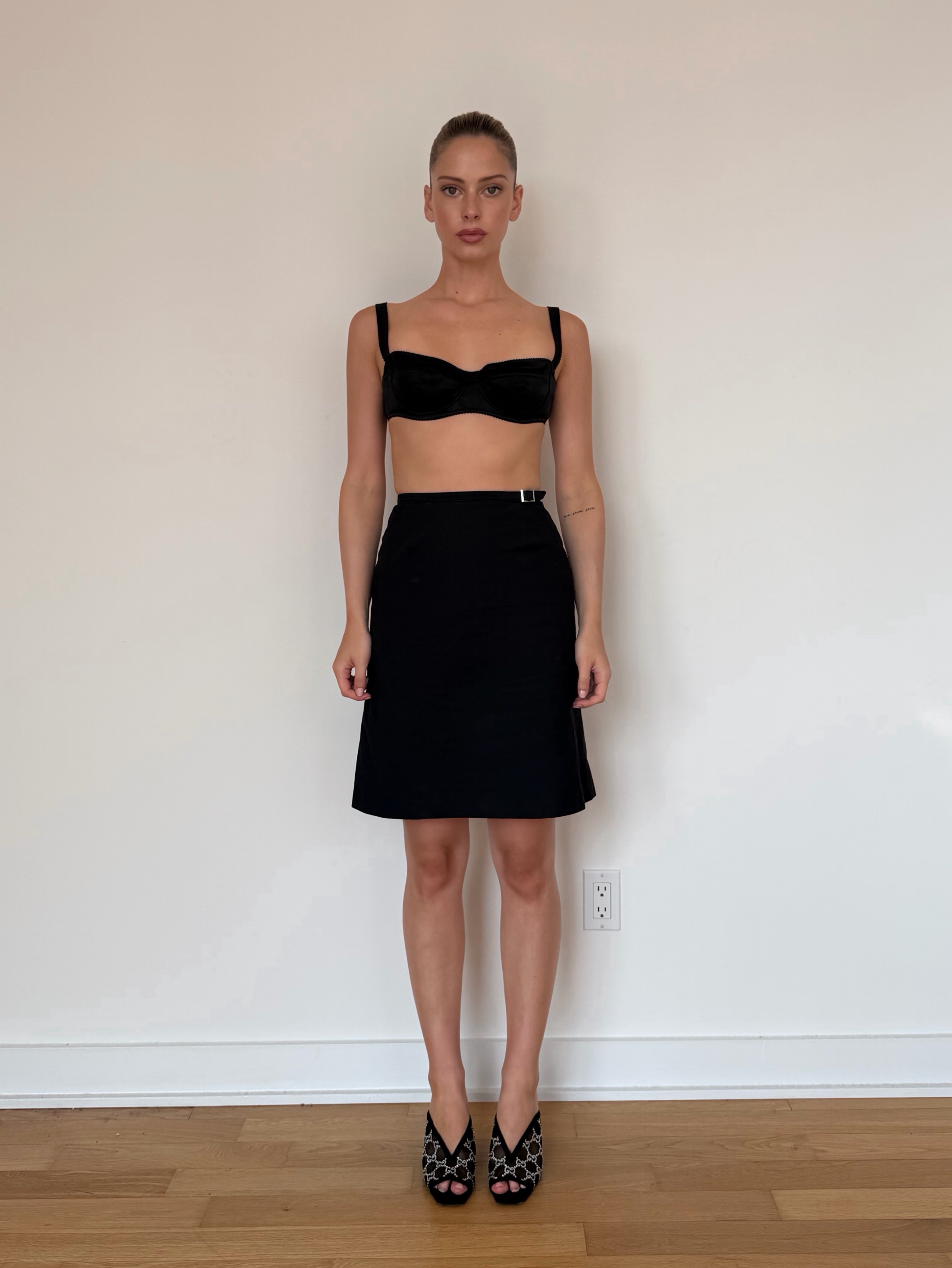 Courreges Midi High Rise Skirt