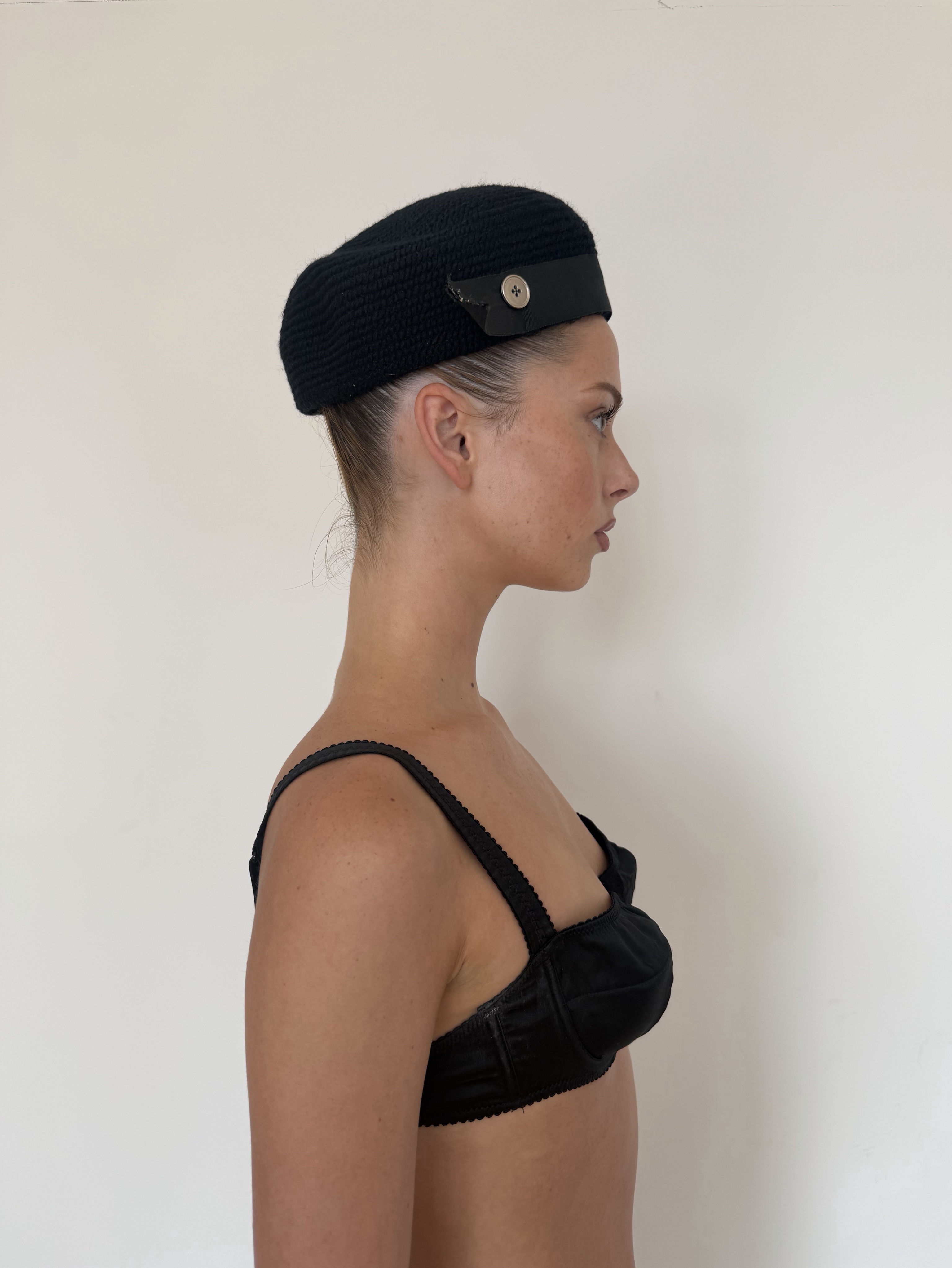 Vintage Pillbox Black hat