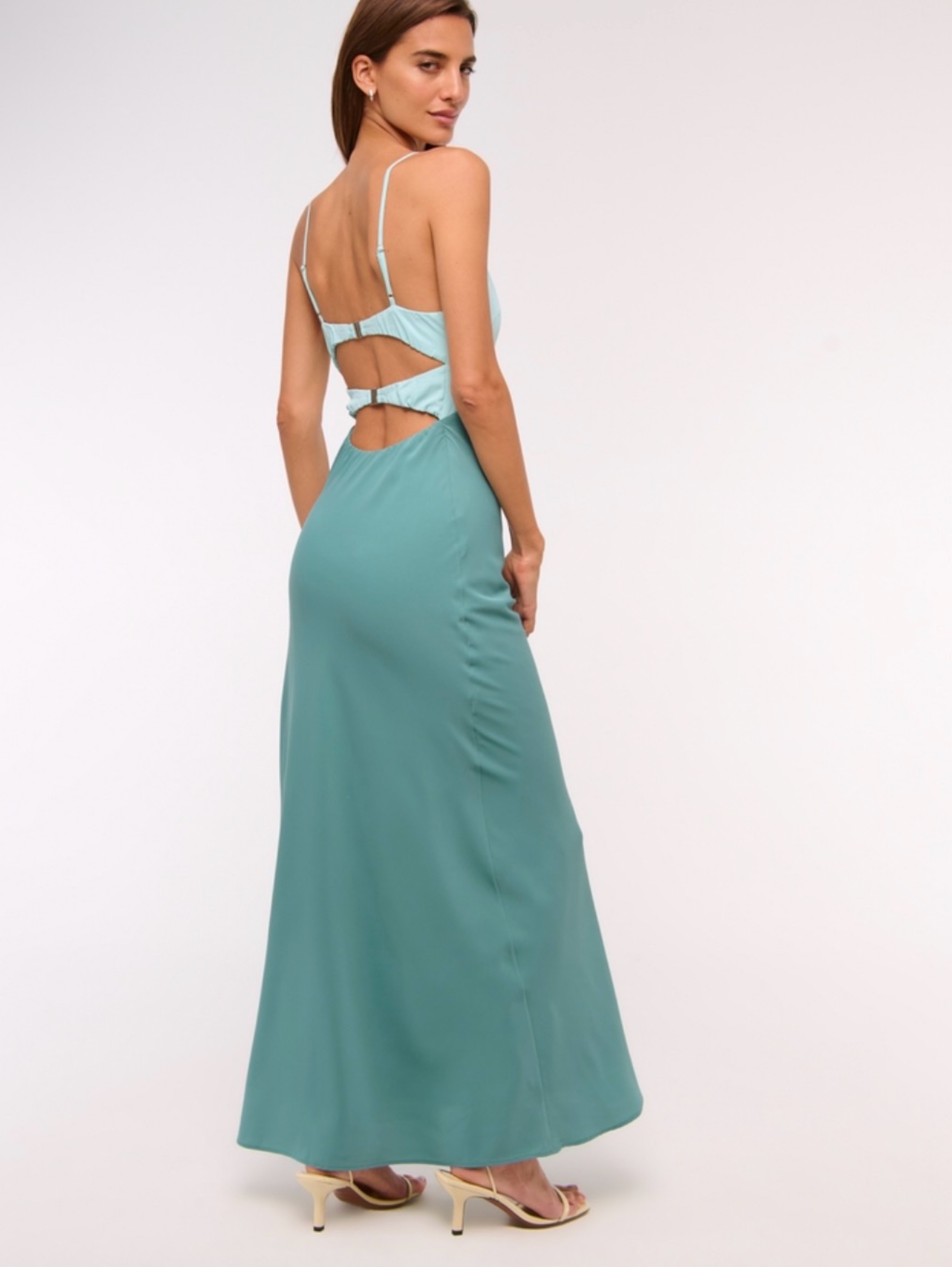 julia slip cutout maxi dress Abercrombie and Fitch + Julia Slip Cutout Maxi Dress