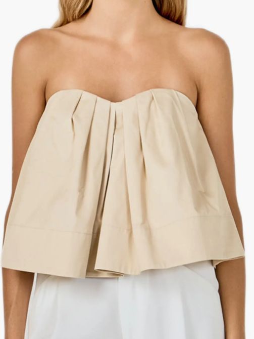 Strapless Pintuck Sweetheart Neck Top by Endless Rose | Pickle