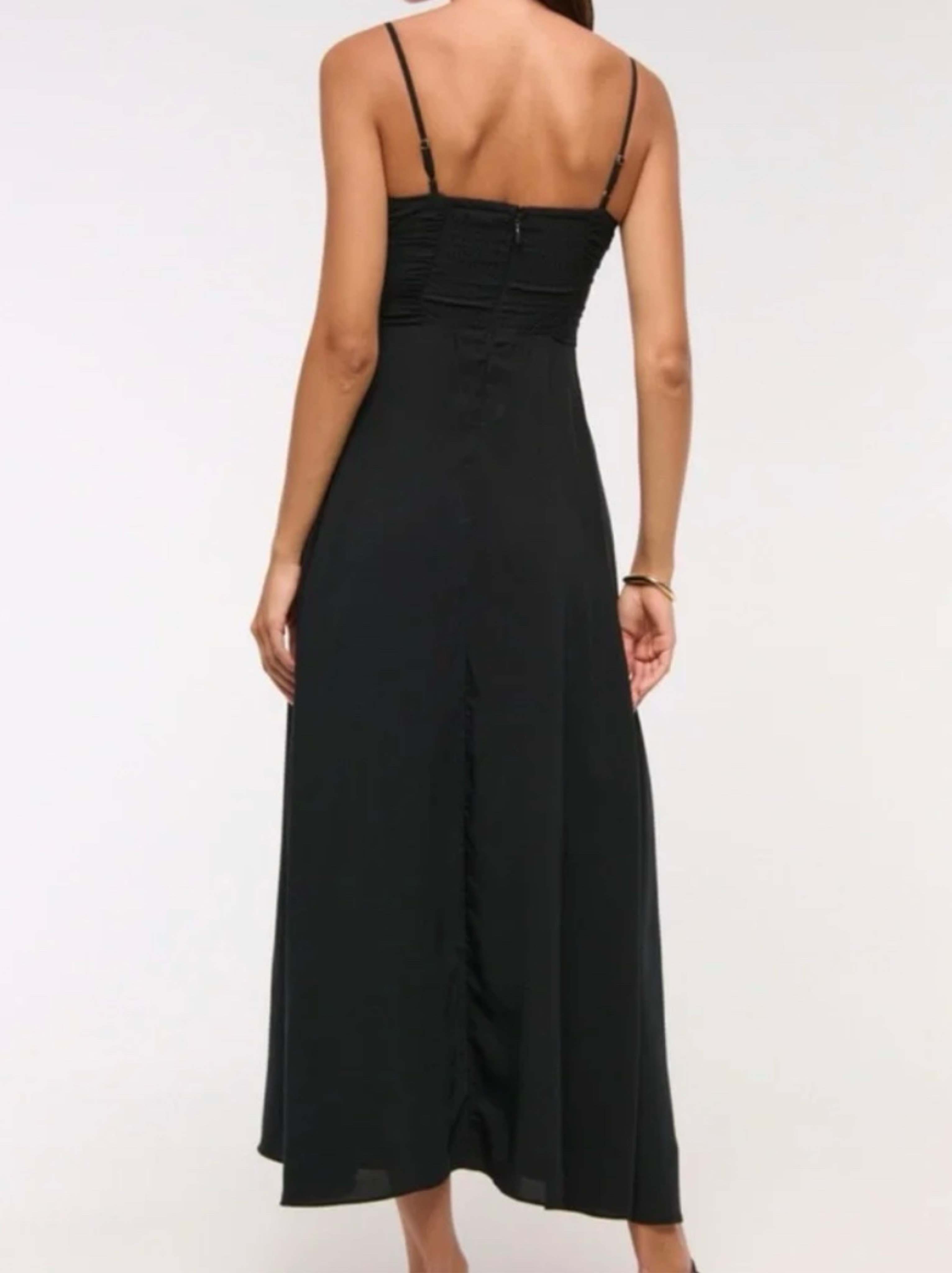 abercrombie bra free hardware maxi dress Women's Bra-Free Strapless Hardware Maxi Dress in French Blue | Size XS
