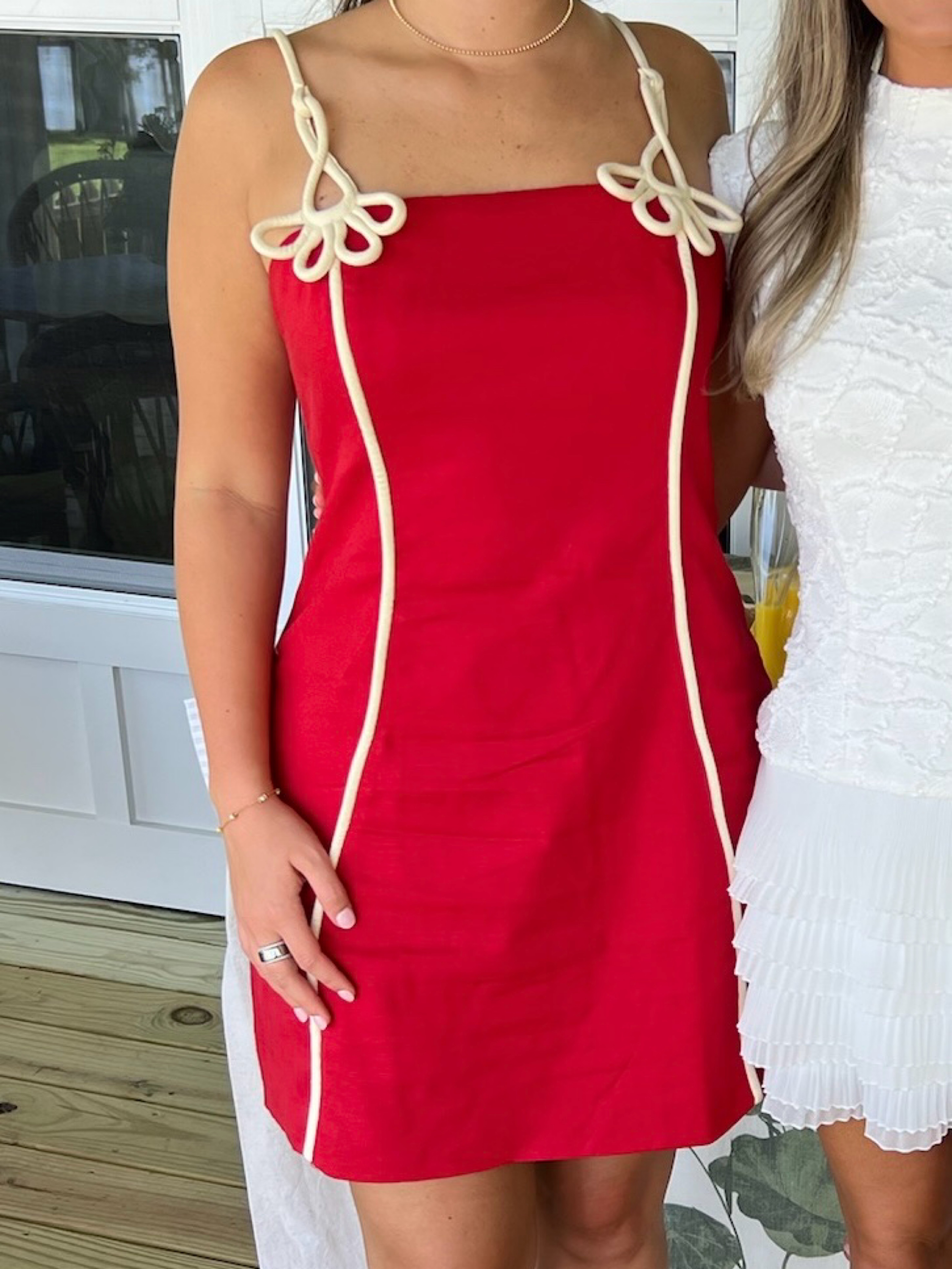 farm rio red 3d flower bodice mini dress Red 3D Flower Bodice Mini Dress  FARM Rio